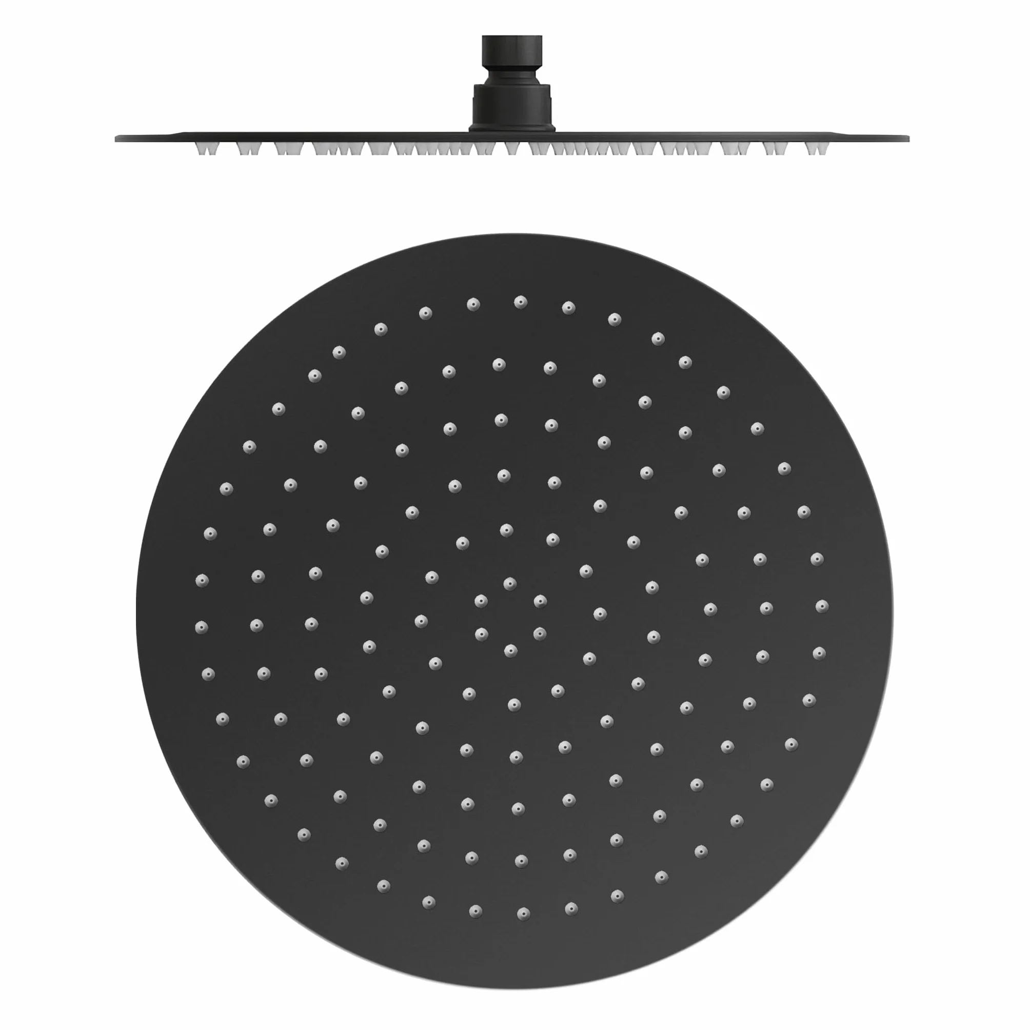 VALAZ bateria empotrada monomando redonda a pared Negro mate Serie Cenia z rociador deszczownica 20cm