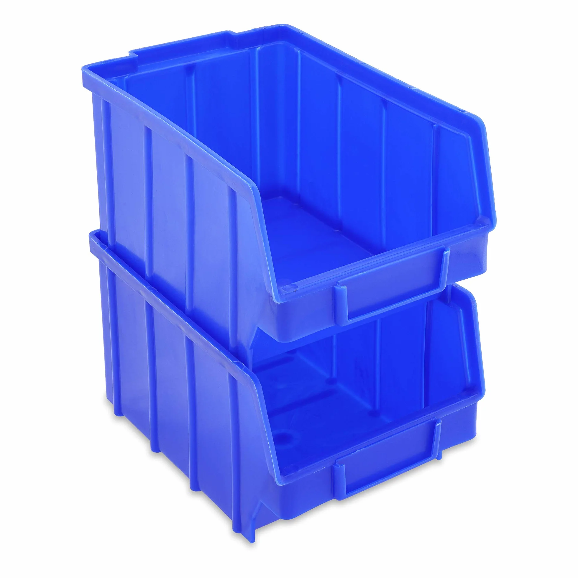 S&S-Shop 26 caja apilables azul tamaño 3 | de plástico de | con bandeja para cartuchos