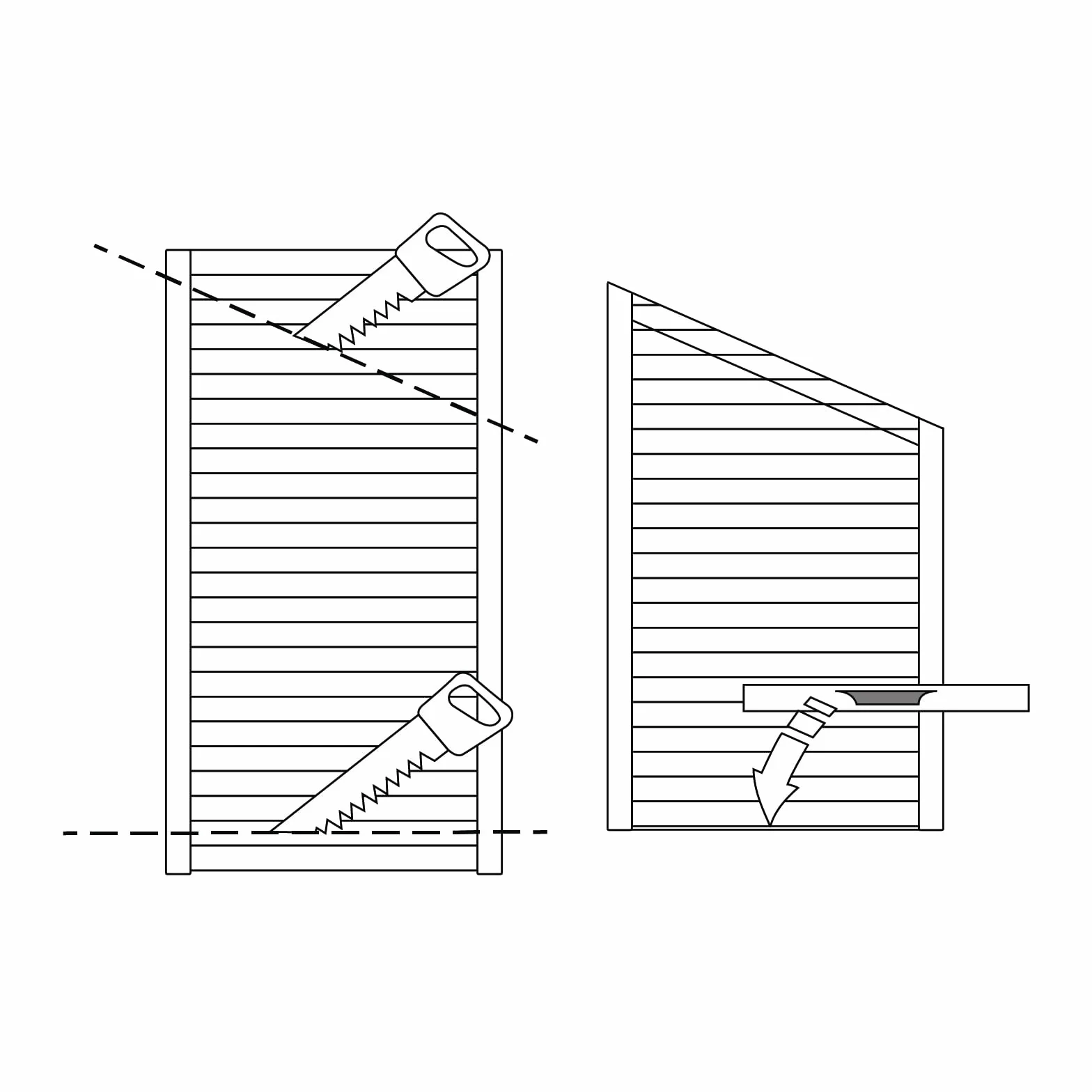DecoMeister Puertas de Lamas Blancas de Madera Maciza con Tablones Listones Cerrados Para Armario Frente de Mueble Imprimado de Dimensiones 294x766 mm Juego de Cuatro Piezas