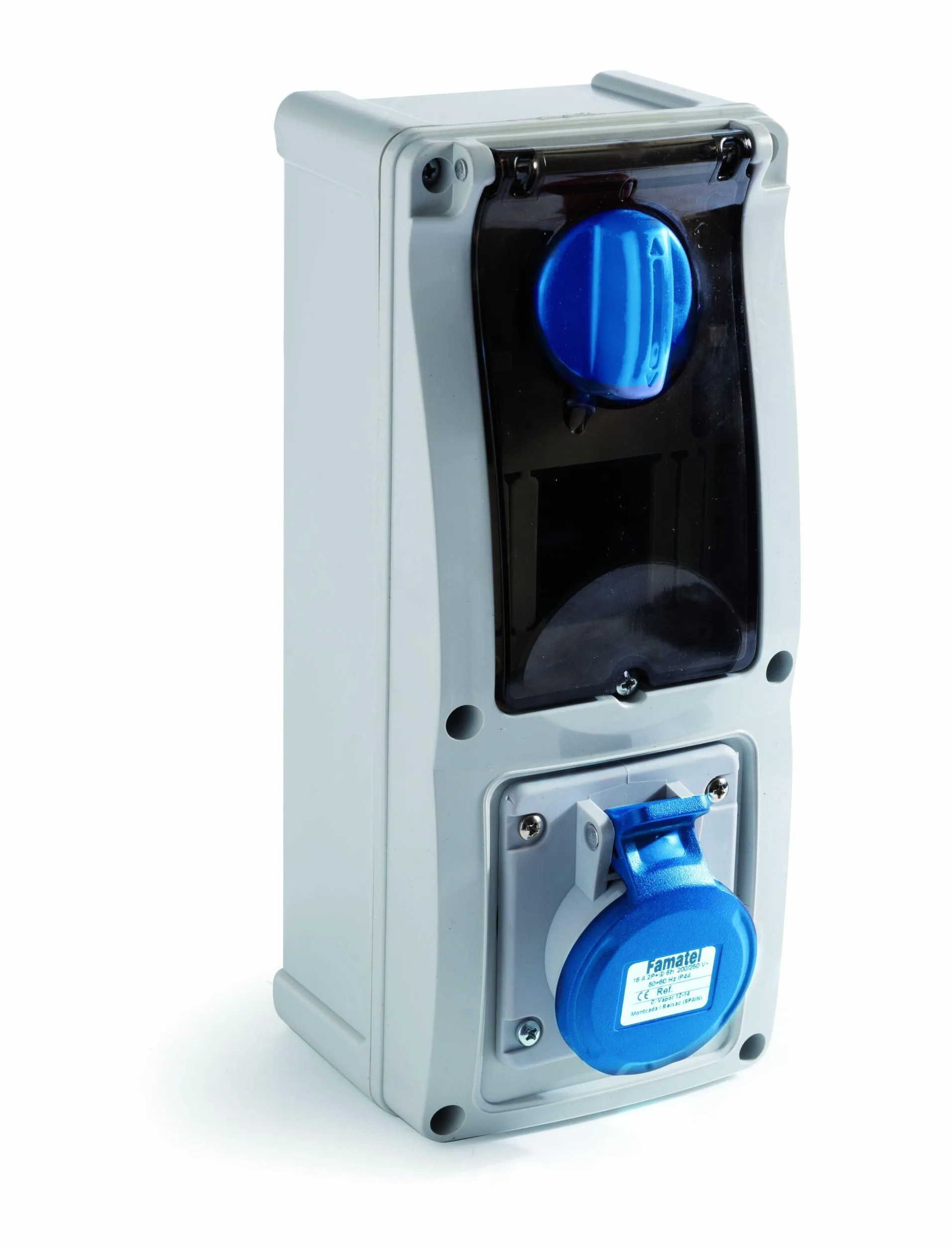 FAMATEL 26310 - Base interblocante superficie DIN 3P 230V32A IP54 vertical