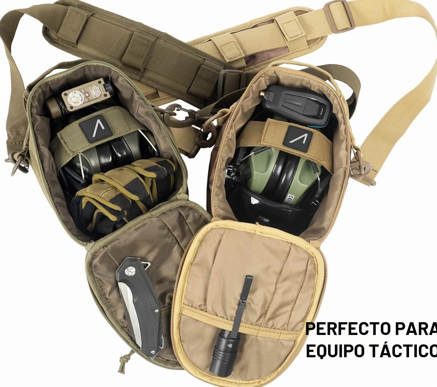 ACE Schakal Bolsa para protectores auditivos - Funda de transporte compatible con orejeras de Sordin, Howard Leight y muchas más