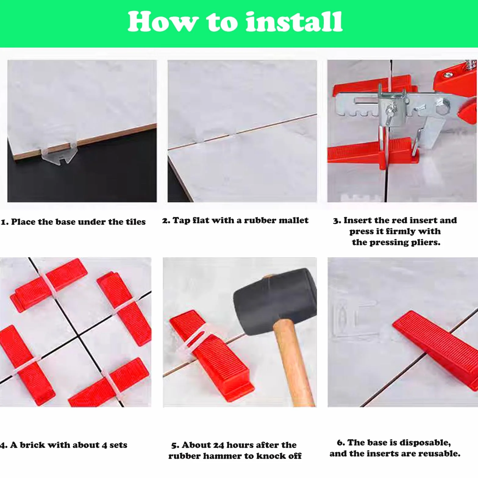 601 Piezas Sistema de Nivelación de Azulejos de 3 mm - Incluye 1 Alicate de Instalación + 200 Cuñas Niveladoras para Suelo + 400 Cuñas para Azulejos,Kit Niveladores de Azulejos Completo Reutilizable