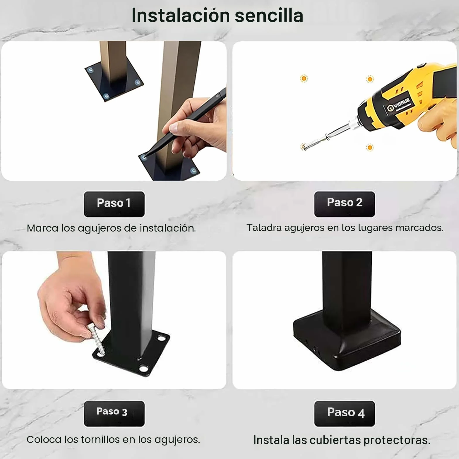 Barandilla Escalera Interior, Pasamanos Escalera en Forma de U, Barandillas Escaleras para Villas, Balcones, Pasillos, Apartamentos, Interiores y Exteriores (85cm, Negro)
