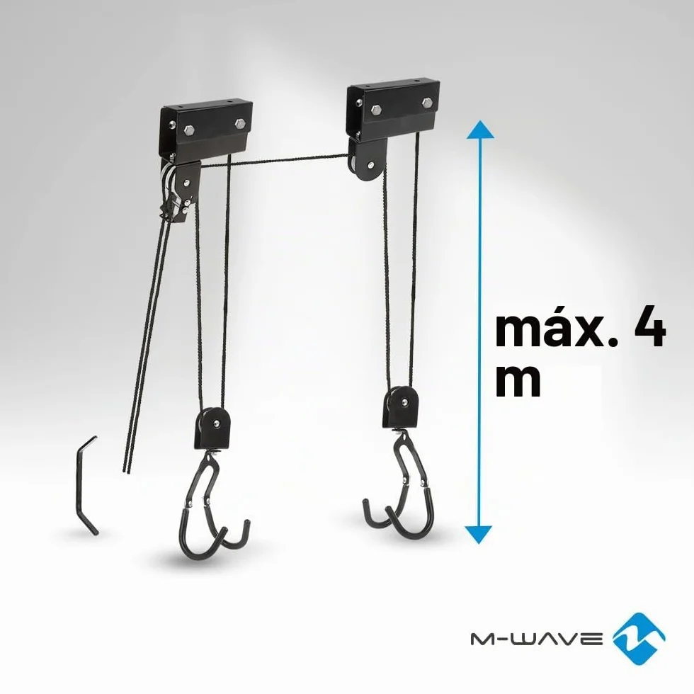 M-Wave Bike Lift Strong - Elevador para Bicicleta, Color Negro