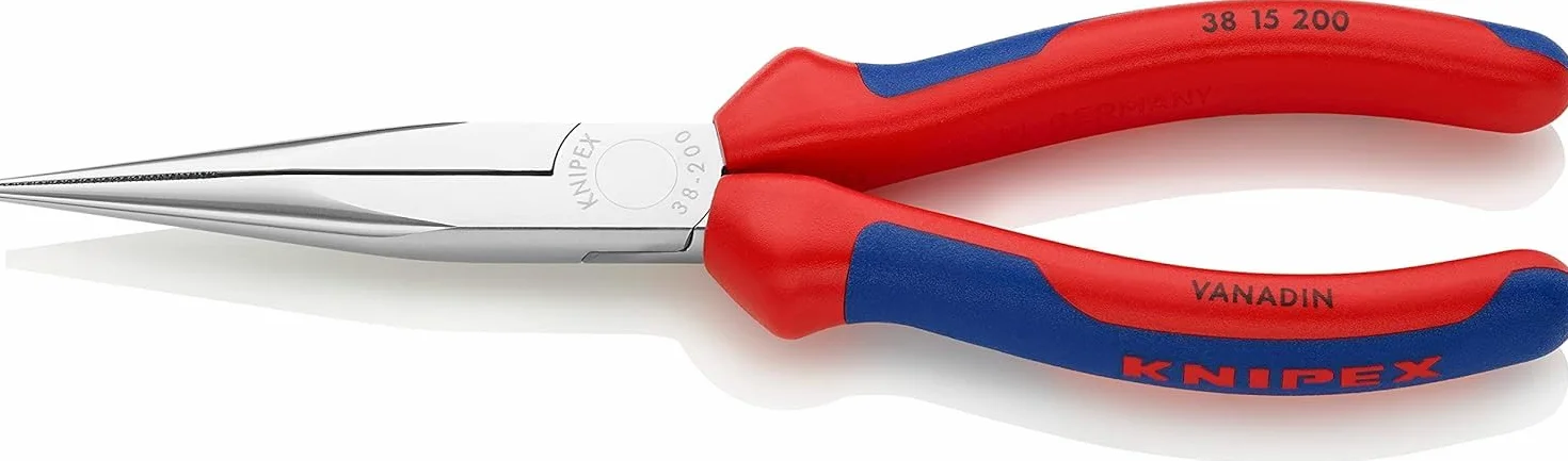 KNIPEX Alicate para mecánicos cromado con mangos multicomponente 200 mm, 38 15 200
