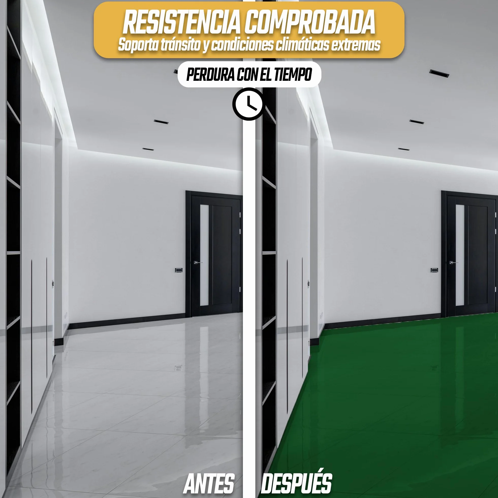 PINTURAS ECU - Pintura Suelos, Garajes y Pavimentos Deportivos en general - 4L - Acabado Mate - Protege y decora las superficies de hormigón, cemento y asfalto (Gris, 4 Litros)