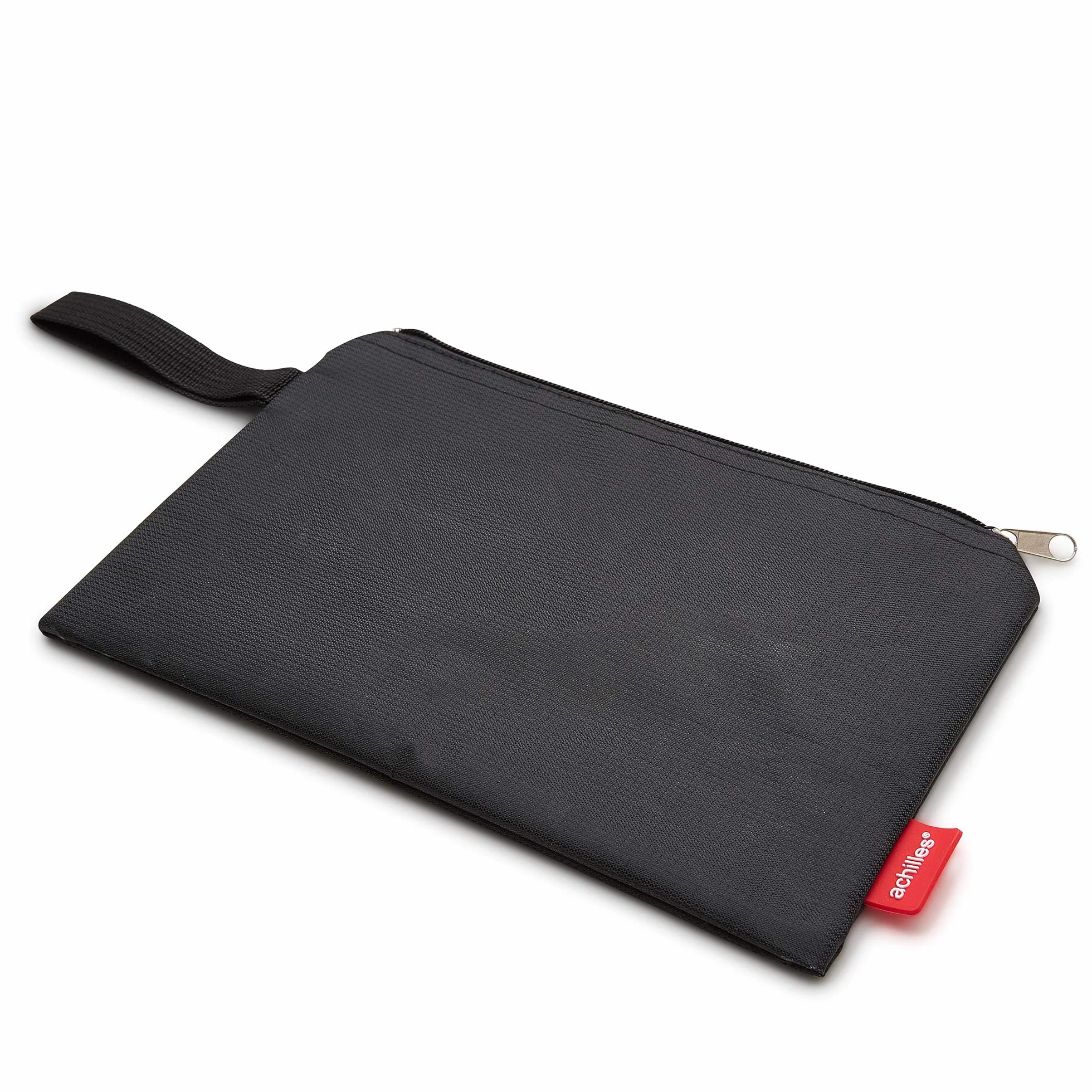 Achilles Bolsa de Dinero Tejido Resistente con Correa de Transporte Negro 25x17cm