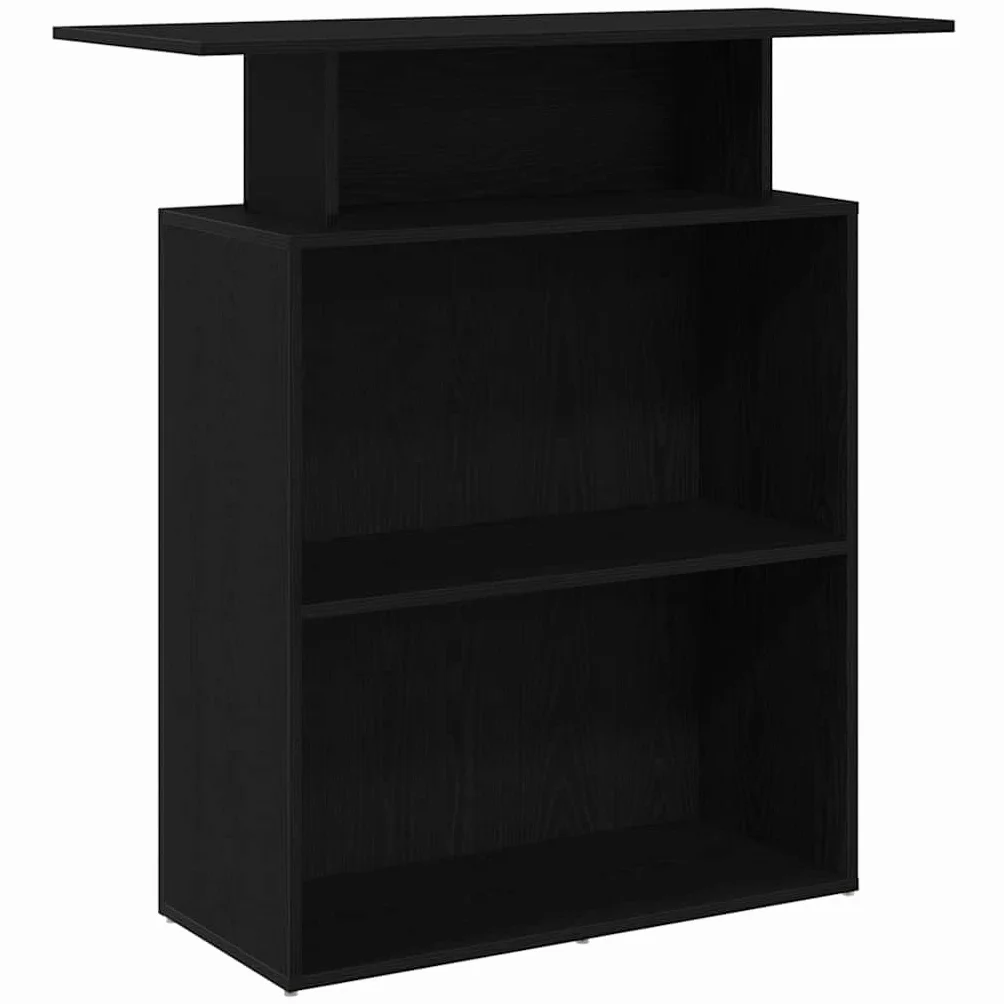 VidaXL Mostrador Recepción Negro 100x40x104 cm Madera Ingeniería