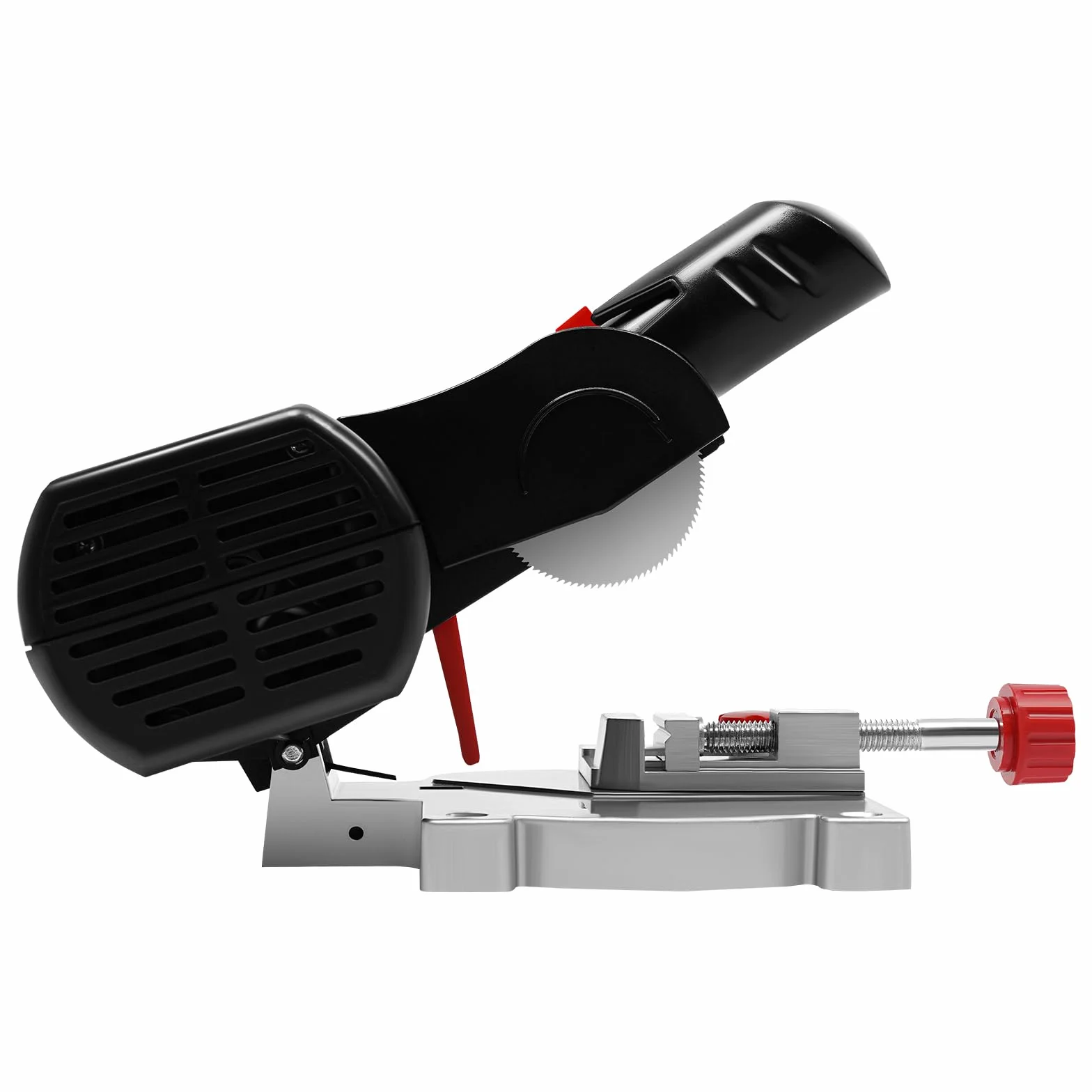 Sierra ingletadora, 90 W, minisierra de 6000 rpm, con herramienta de sujeción, ángulo de corte de 0-45° para cortar madera, metal