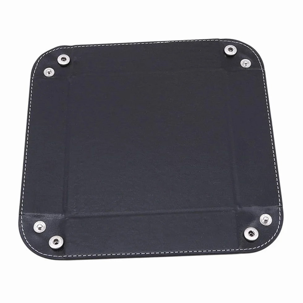 Yolistar Bandeja de almacenamiento de cuero rectangular para oficina, llaves, monedas, teléfono móvil