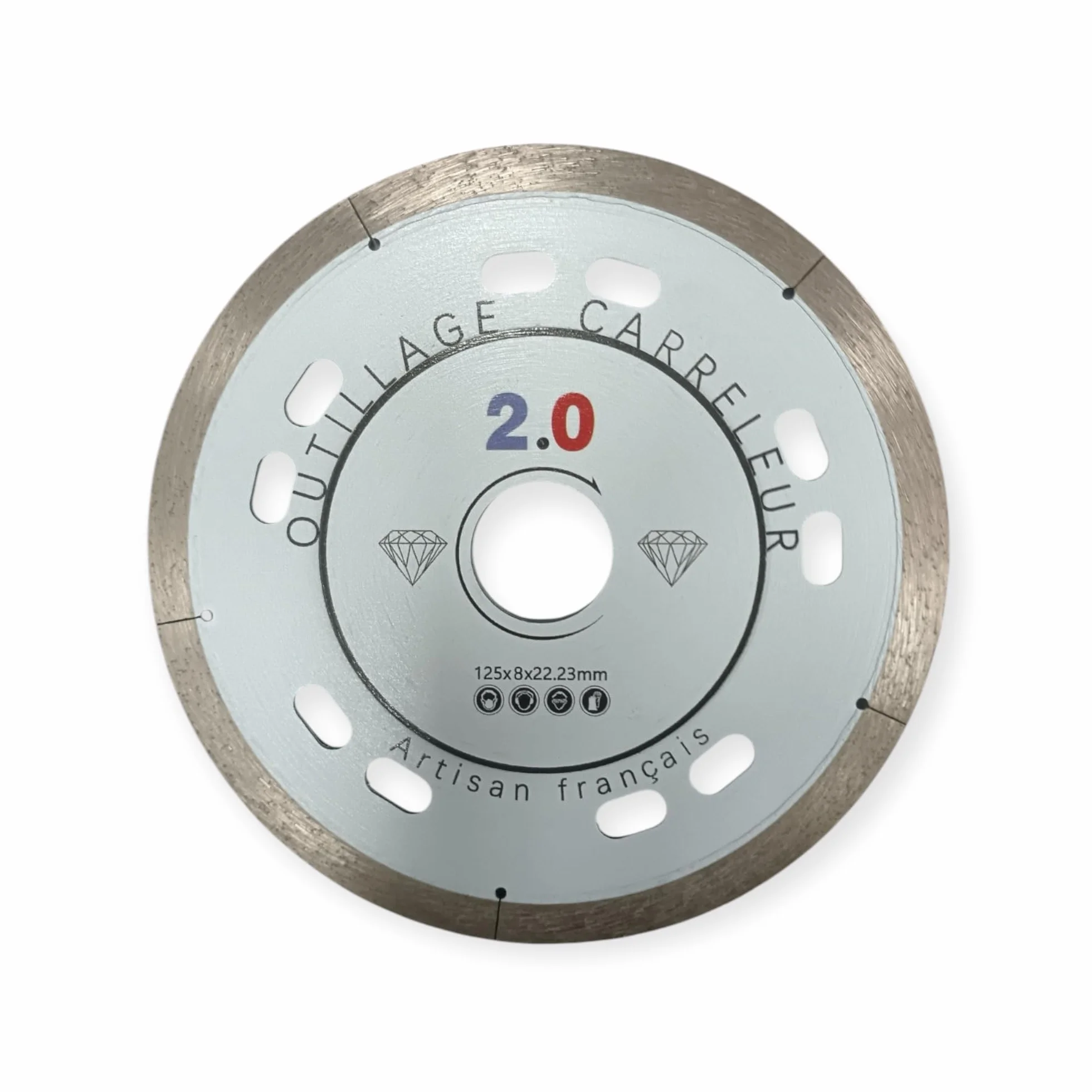 Kit 2 Discos Diamante 125 mm para Amoladora – Dekton + KaizenPro® Corte Ultrafino – Azulejo, Gres Porcelánico, Mármol, Granito – Alta Precisión y Larga Duración – Outillage Carreleur 2.0