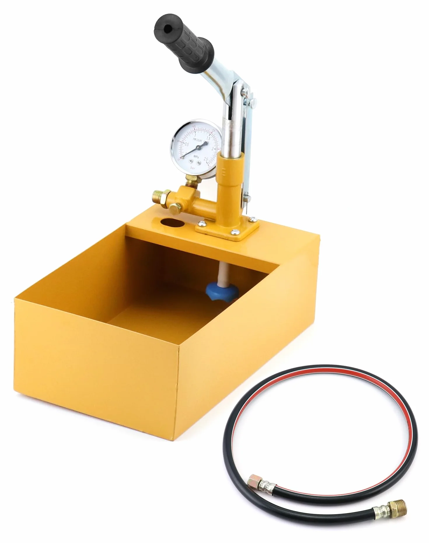 Bomba de presión manual 25bar QWORK para prueba de tuberías