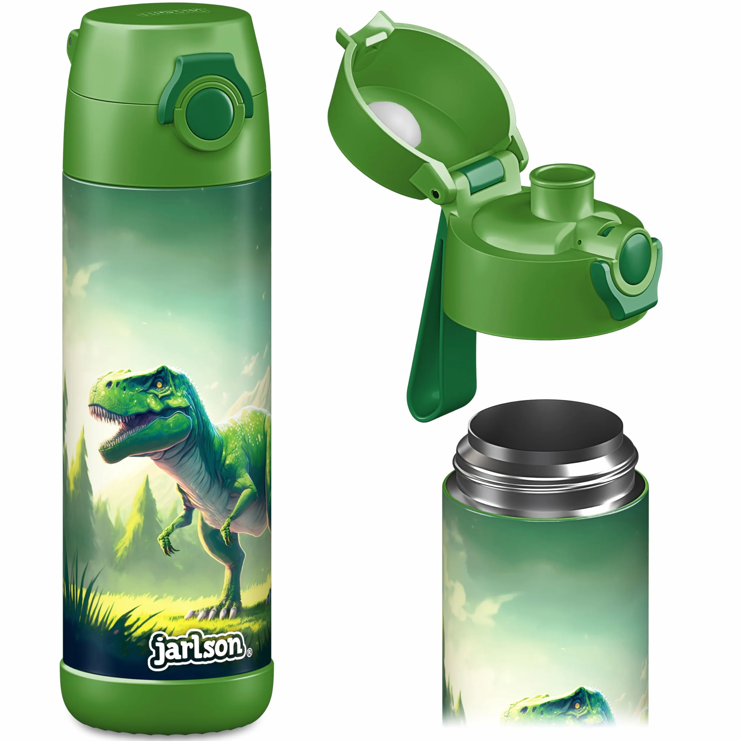 Jarlson Botella Agua Niños Niñas MALI Acero Inoxidable Garrafa Térmica Infantil Sin BPA 500ml