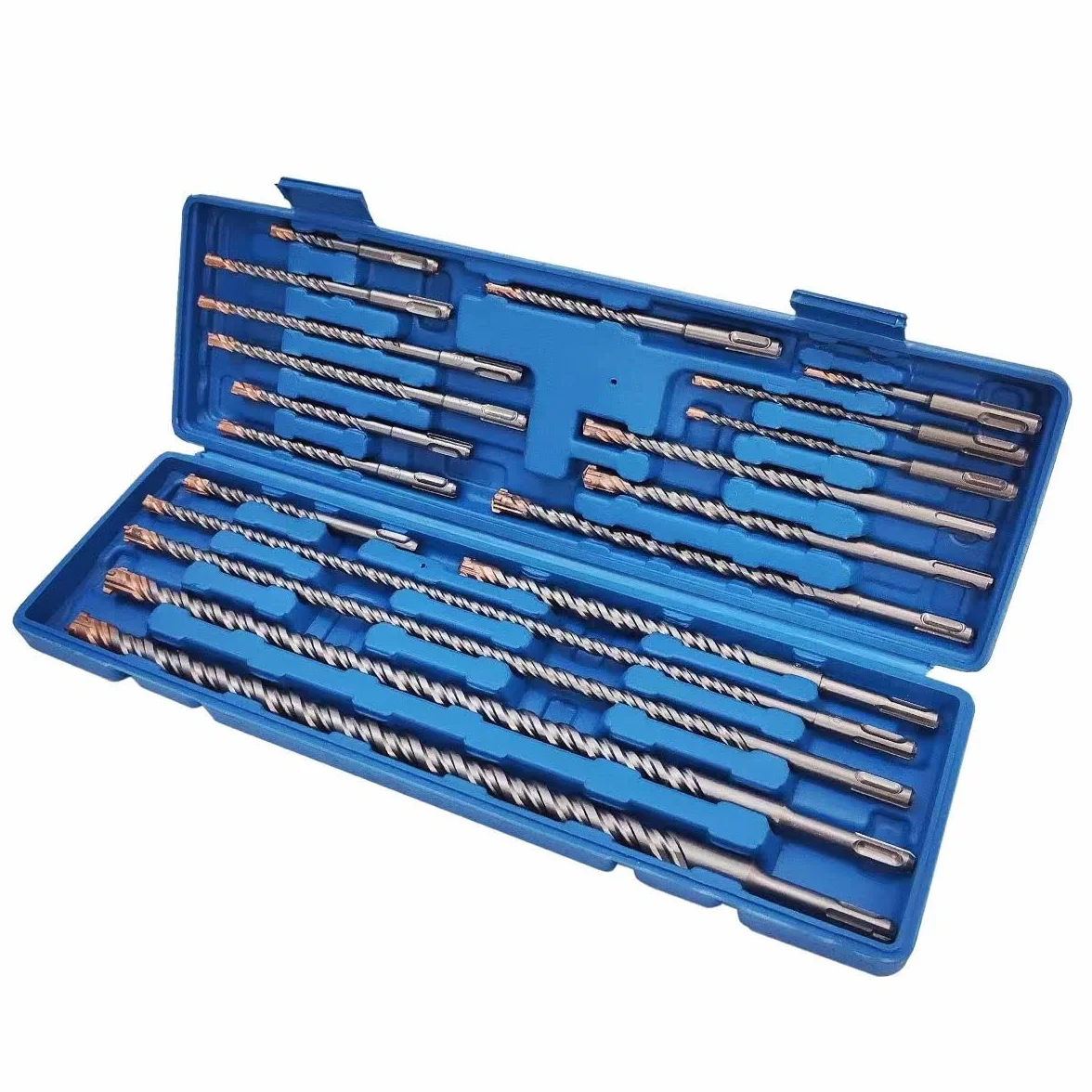 Juego de 20 brocas SDS Plus para hormigón, ladrillo, cemento, piedra con 4 cortes, vástago SDS Plus apto para martillo perforador