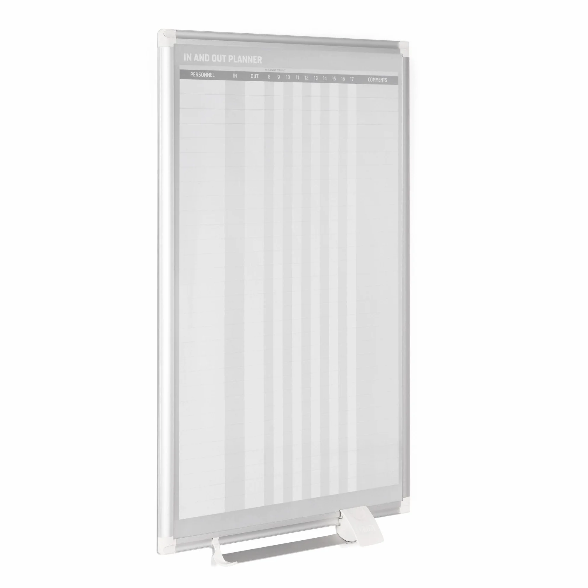 MasterVision Tablero planificador vertical magnético entrada salida