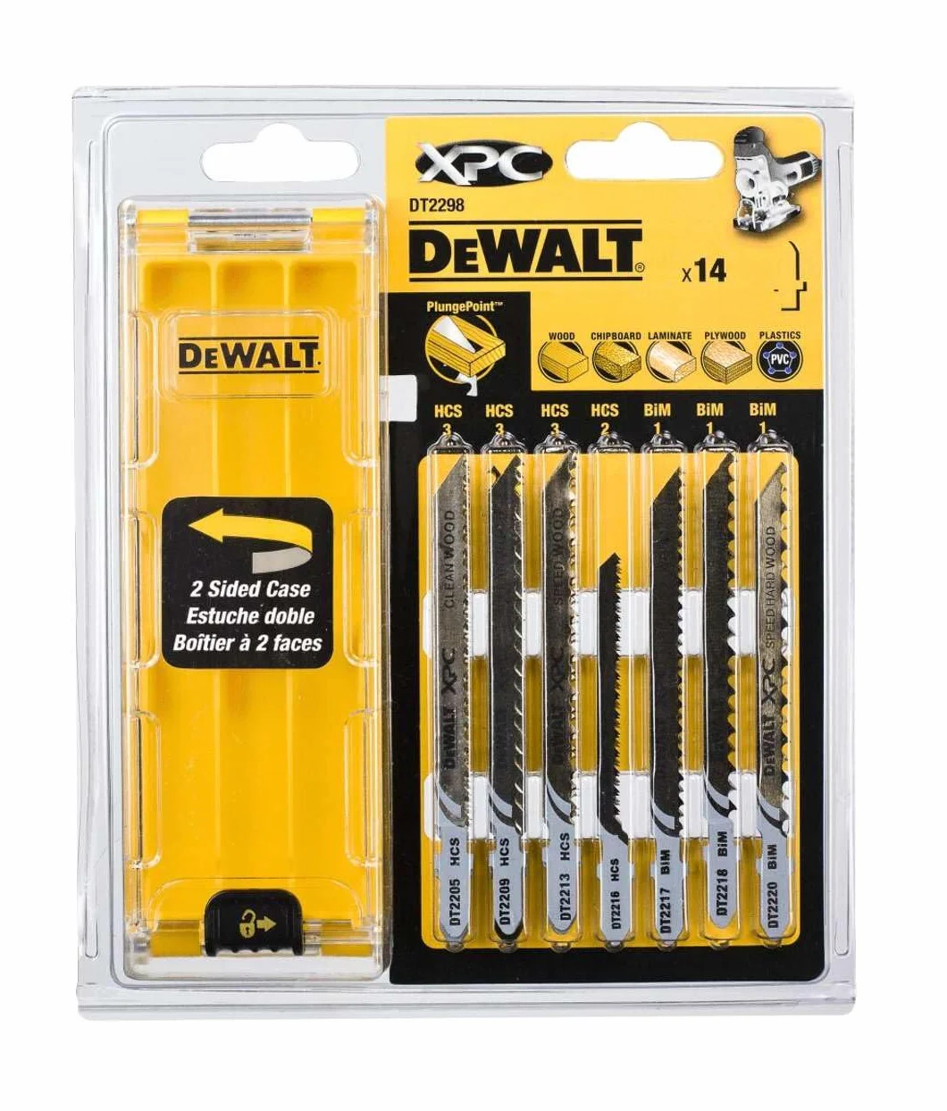 DeWalt DT2298-QZ - Pack de 14 hojas de sierra de calar XPC
