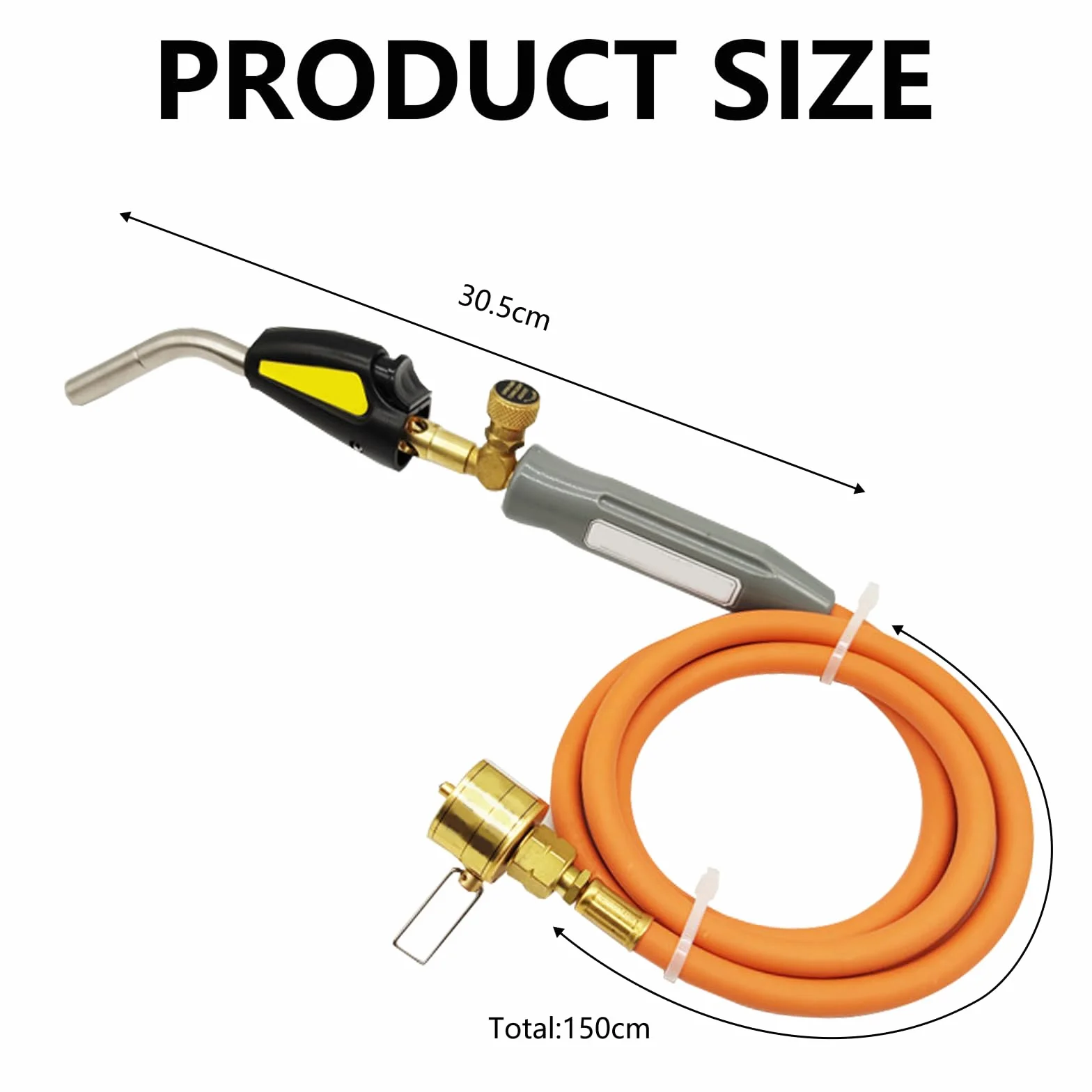 Antorcha de Soldadura para Cilindro de Propano, Antorcha de Propano MAPP con Manguera de 1,5 m Interfaz CGA600 para Soldadura, Encendido y Barbacoa