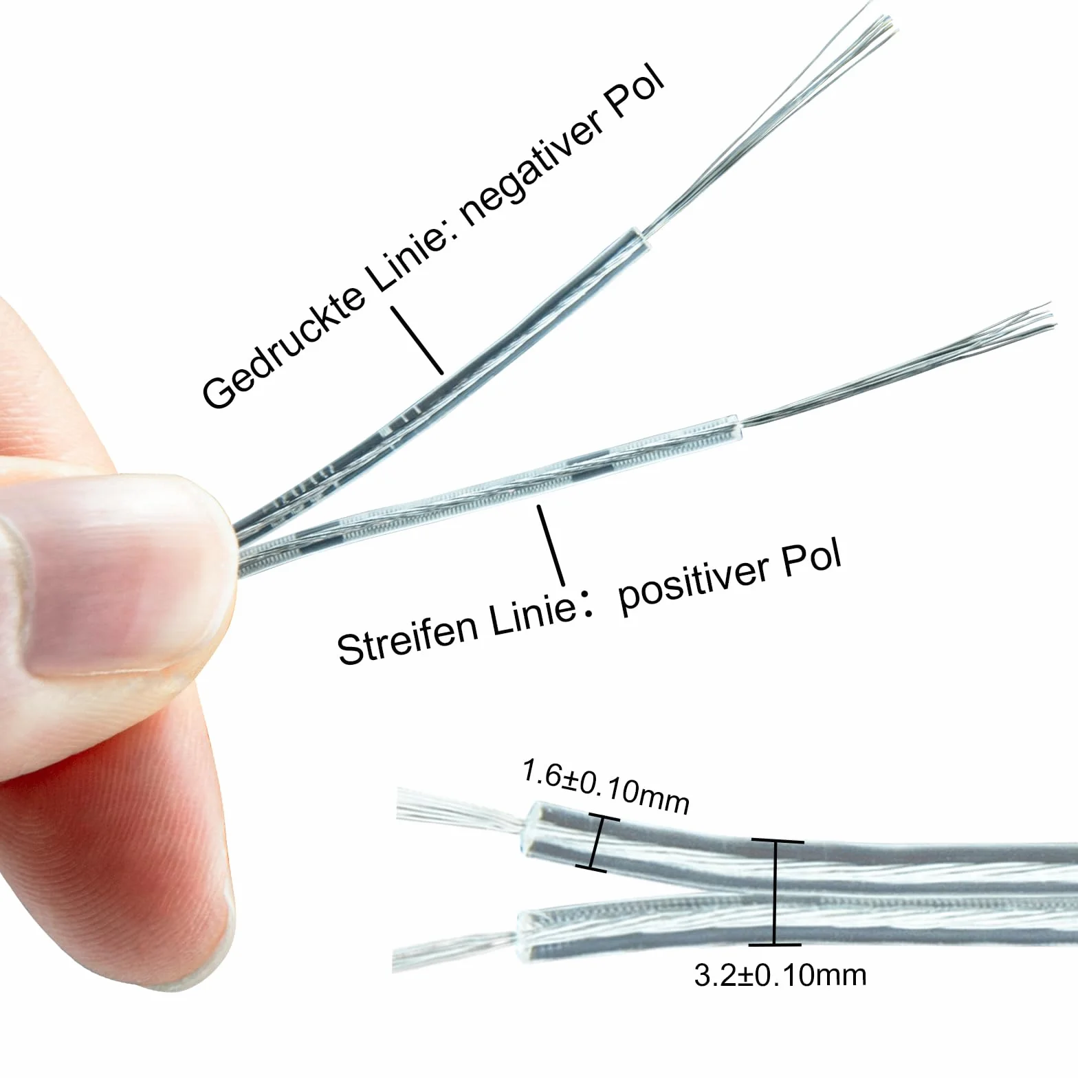 Cable Transparente 2 Hilos 10 m 0,08 mm² 28AWG PVC Flexible para Electrodomésticos