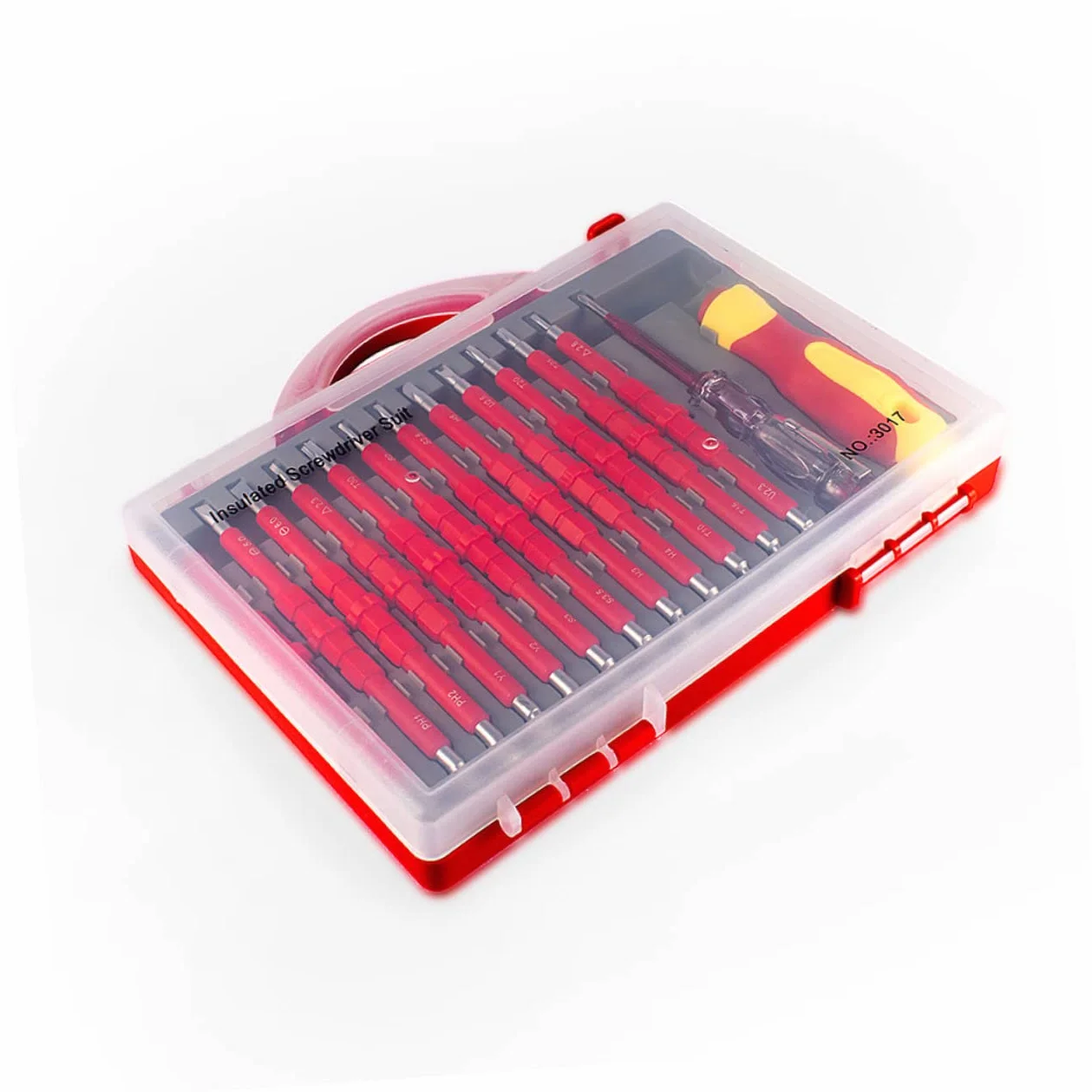 DOITOOL Juego de Destornilladores sin Mango Ergonómico para Electricistas - Kit de Herramientas de Mantenimiento Aisladas 26 en 1 de Acero al Vanadio