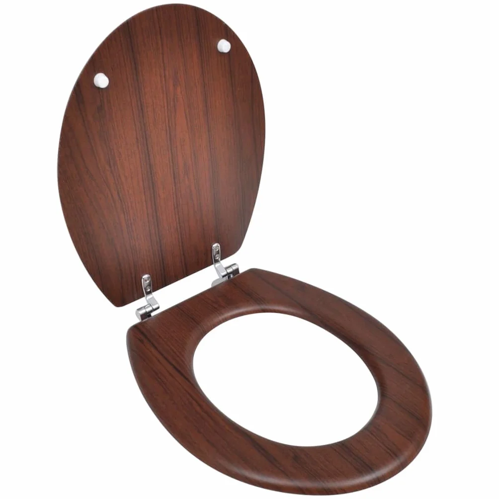 vidaXL Asiento de Inodoro Diseño Simple Madera MDF Tapa WC Baño Aseo Váter