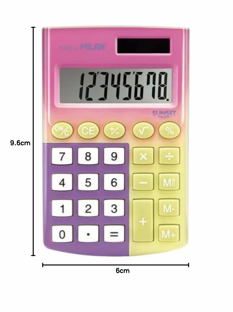 Milan Caja calculadora Pocket 8 dígitos Sunset Amarillo-Rosa