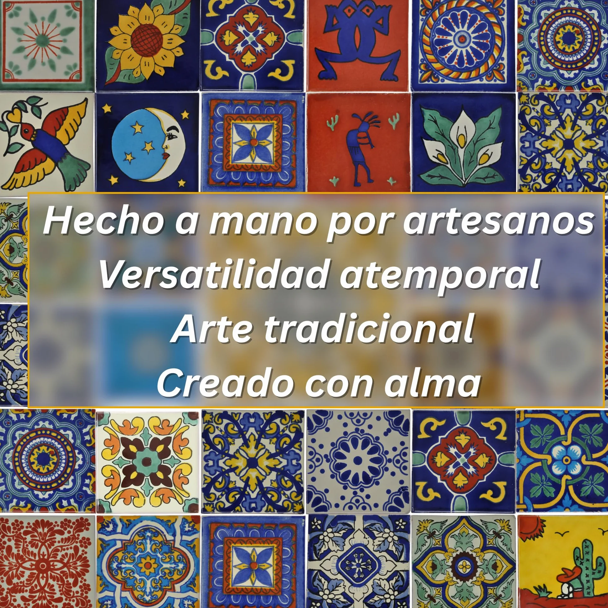 Tumia LAC Azulejos Mexicanos Artesanales de Talavera de 5cm