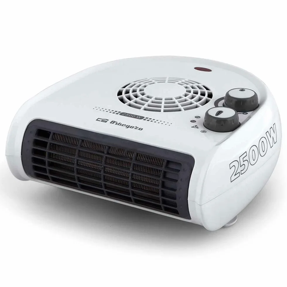 Orbegozo FH 5030 - Calefactor, termostato regulable, 2 niveles de potencia, función ventilador aire frío, calor instantáneo, indicador luminoso, asa de transporte, 2500 W, Blanco