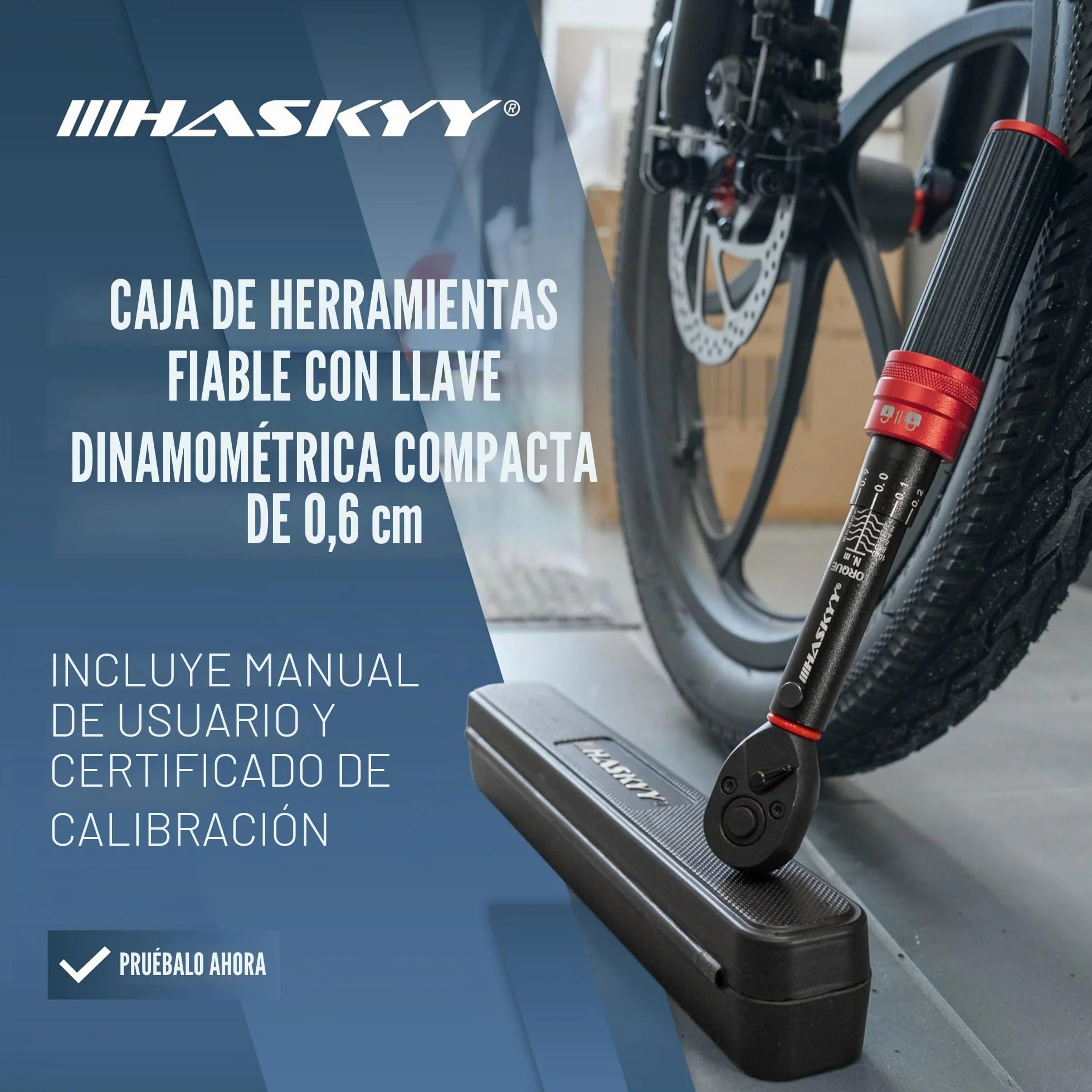 HASKYY Llave dinamométrica de 1/4 pulgadas 1-10 Nm para motor de bicicleta industrial micro llave de trinquete
