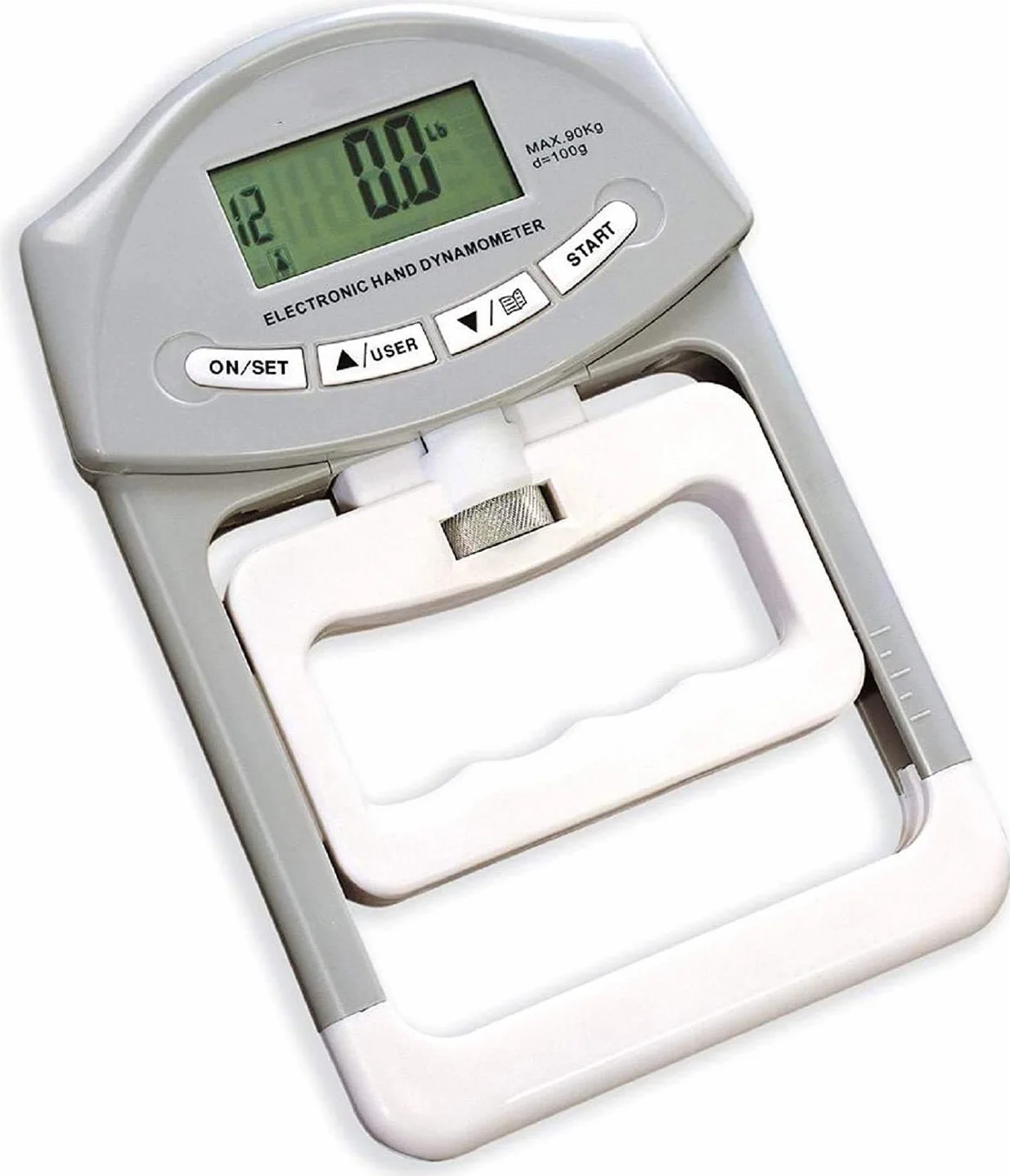 200Lb/90kg Dinamómetro Digital de mano fuerza de agarre Medición Meter Auto captura mano Grip de alimentación,potencia de agarre electrónico