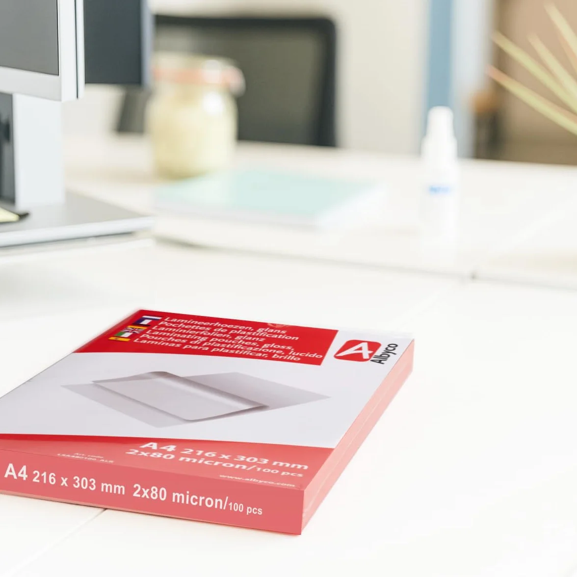 Albyco Fundas Plastificar A4 216x303 mm 160 Micras 100 Piezas Brillante Transparente