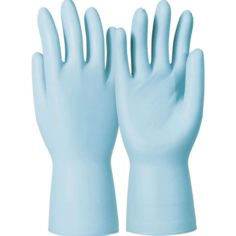KCL Dermatril® P 743 Guantes de Protección Ambidiestros Desechables, Nitrilo, Impermeables, Sin Polvos, Aptos para Industrias Alimentarias/Químicas, Azul, Talla 11XXL, 074311082C (Caja de 50 Piezas)