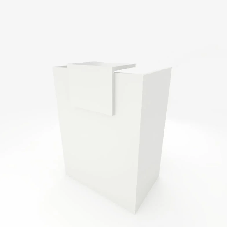 Mostrador de Recepción y Oficina 80x105x50 cm 19mm Blanco Fabricado en España