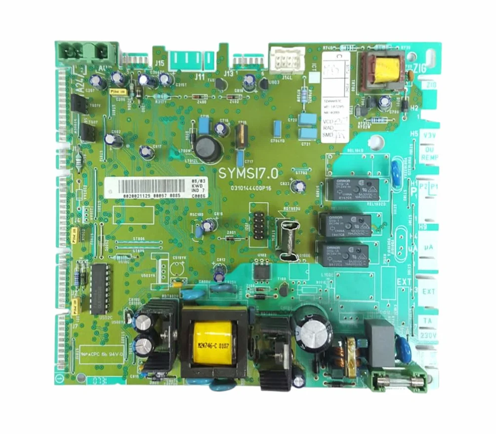 Placa Electrónica Original Caldera 0310144400P16 V2-3 Relés Disposición Inferior con Condensadores en Transformador - Pieza Repuesto Reacondicionada - Garantía 1 Año