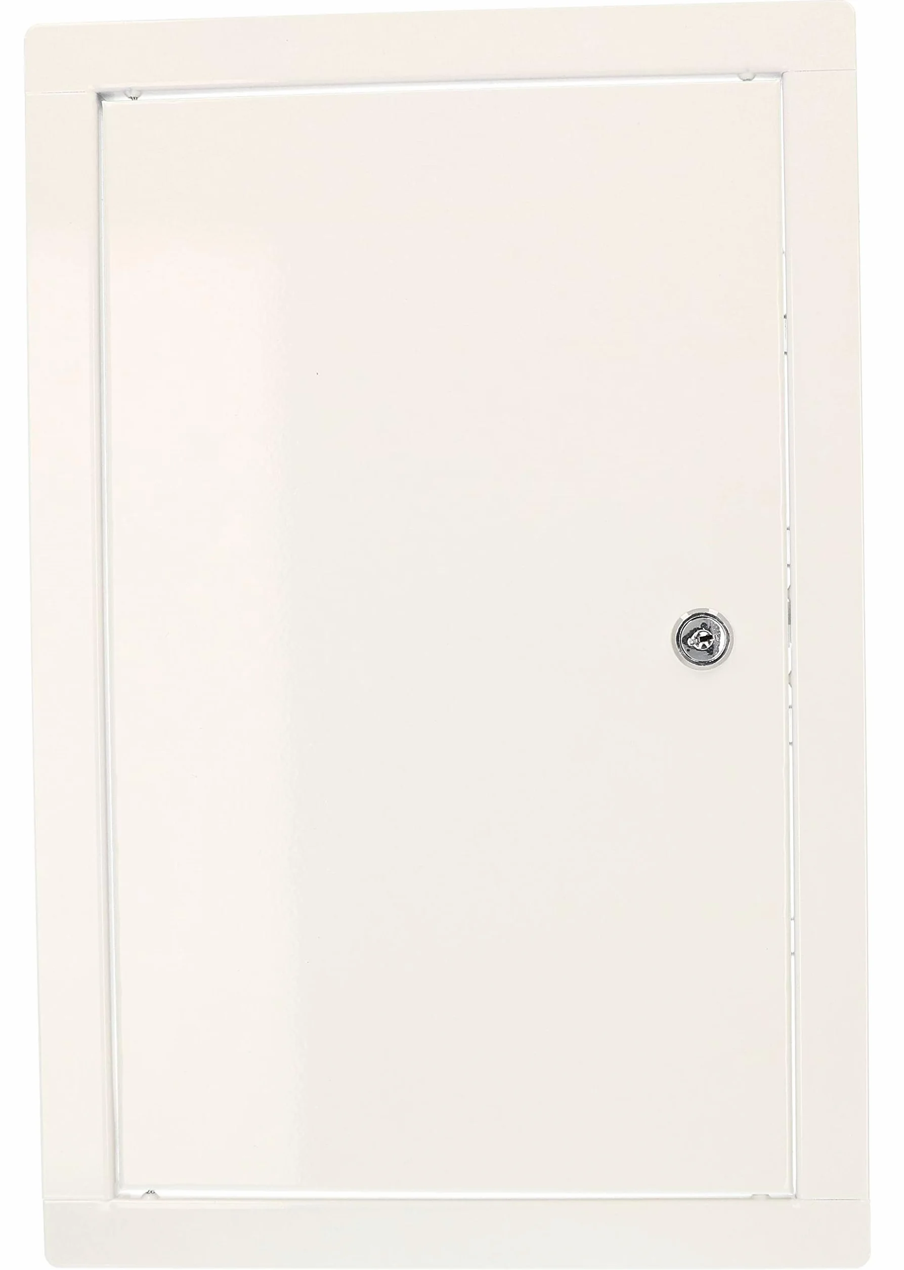 KOTARBAU® Puerta de inspección, 20 x 40 cm, Acero inoxidable, Panel de acceso, Compuerta de fácil acceso, Puerta de revisión, Trampilla para pared o techo, Blanca, Cerradura con llave
