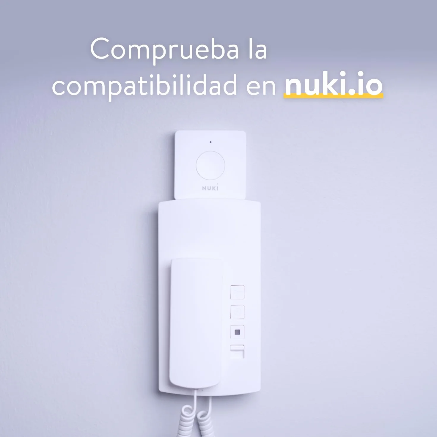Nuki Opener, cerradura electrónica para edificios de apartamentos, controla tu interfono con el smartphone, abrepuertas automático, requiere Nuki Bridge WiFi, cerraduras inteligentes, blanco