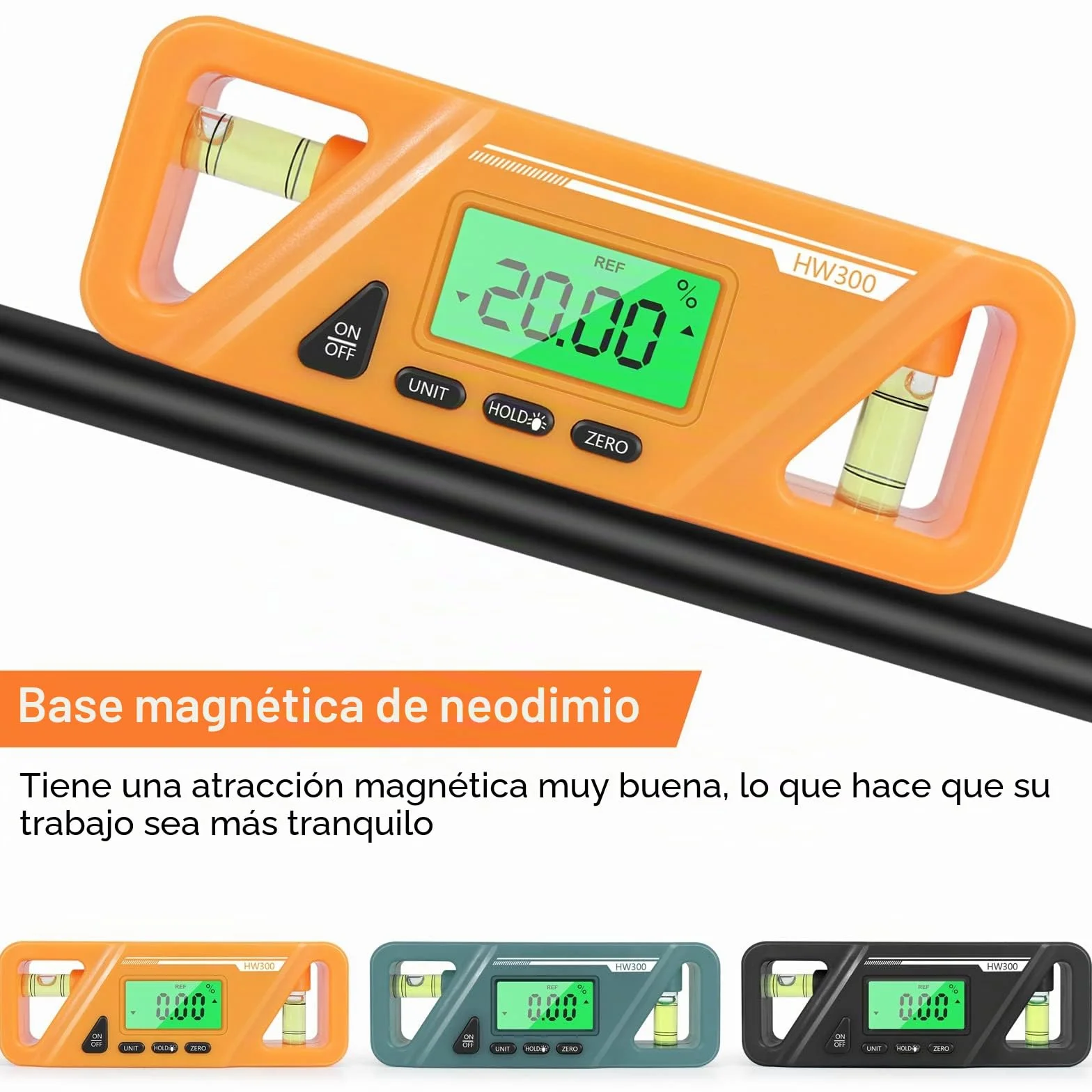 Inclinometro Digital KKnoon 0-360 ° de Nivel Digital Goniometro Digitale Magnética Medidor de Angulos de Precision con LCD Pantalla para Decoración de Interiores Fontanería Carpintería, etc