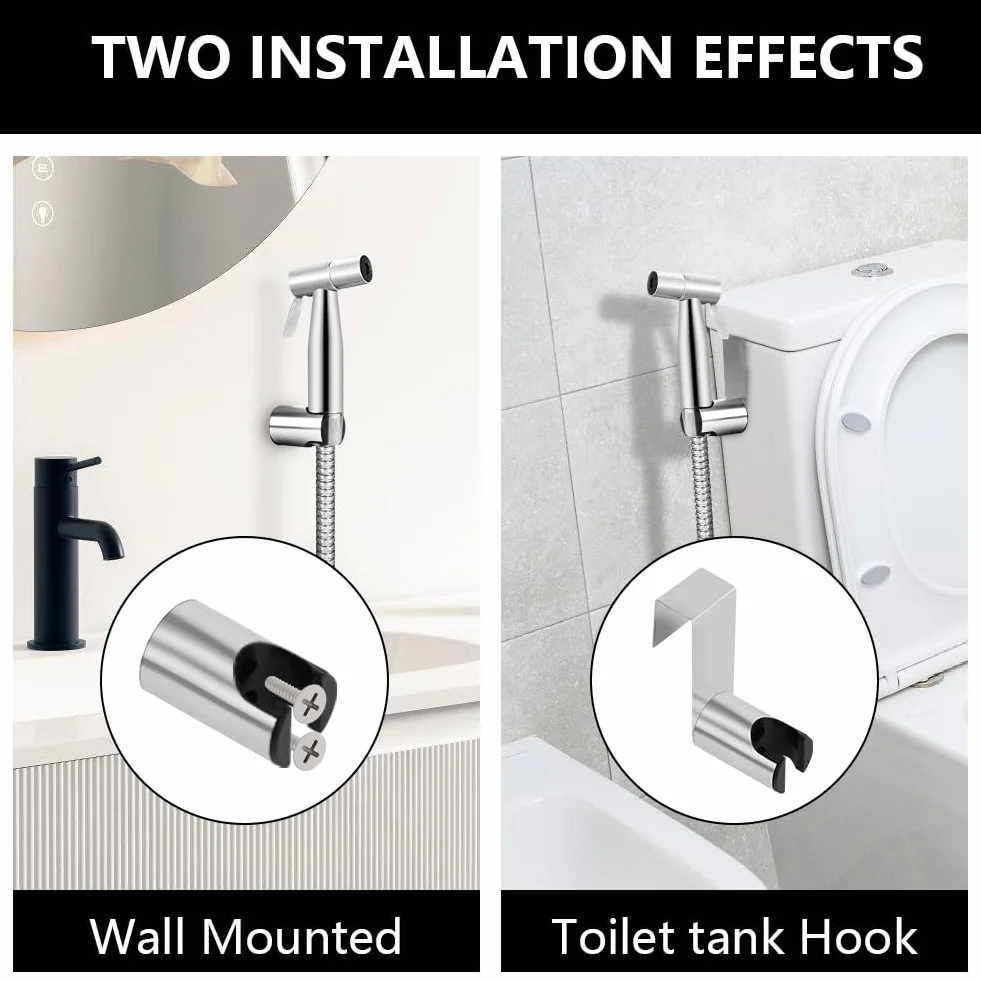 HOTUT Pulverizador para bidé de mano, Grifo WC de mano, Ducha Bidet Acero Inoxidable, Limpieza Inodoro