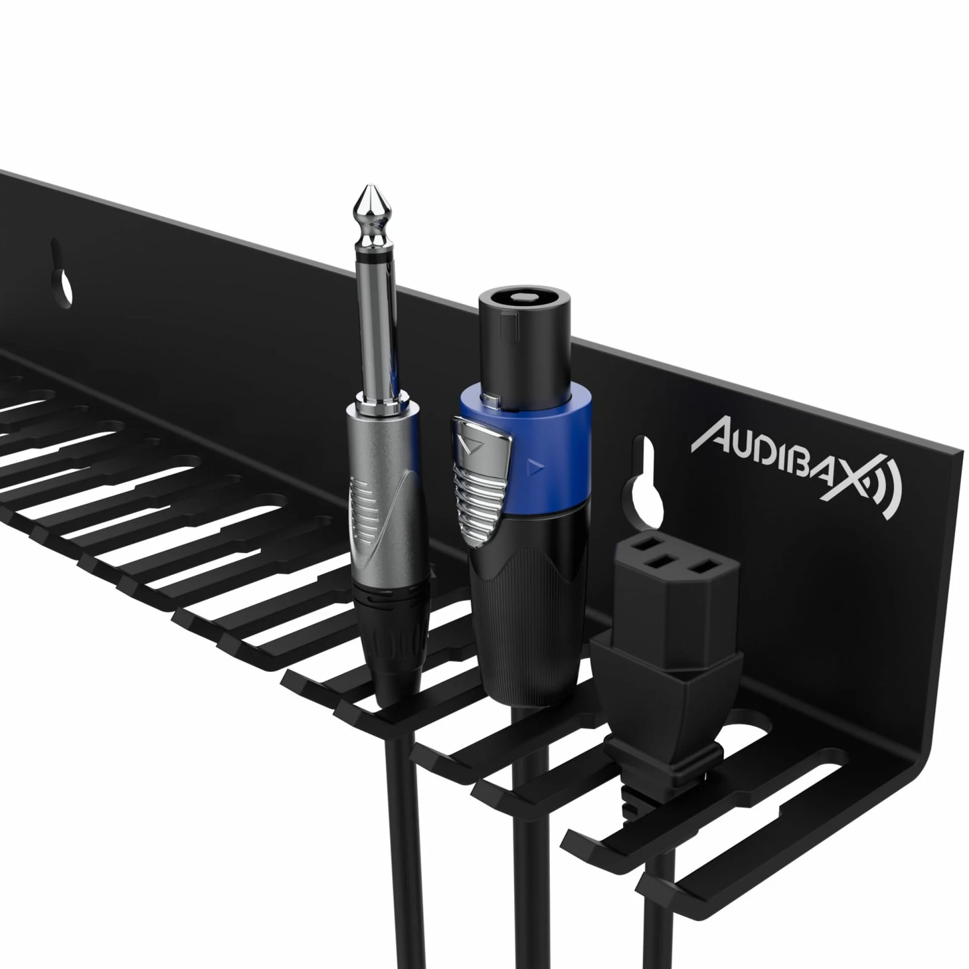 Audibax CWS 10 Soporte de Pared para Cables 19 Huecos 4-11mm