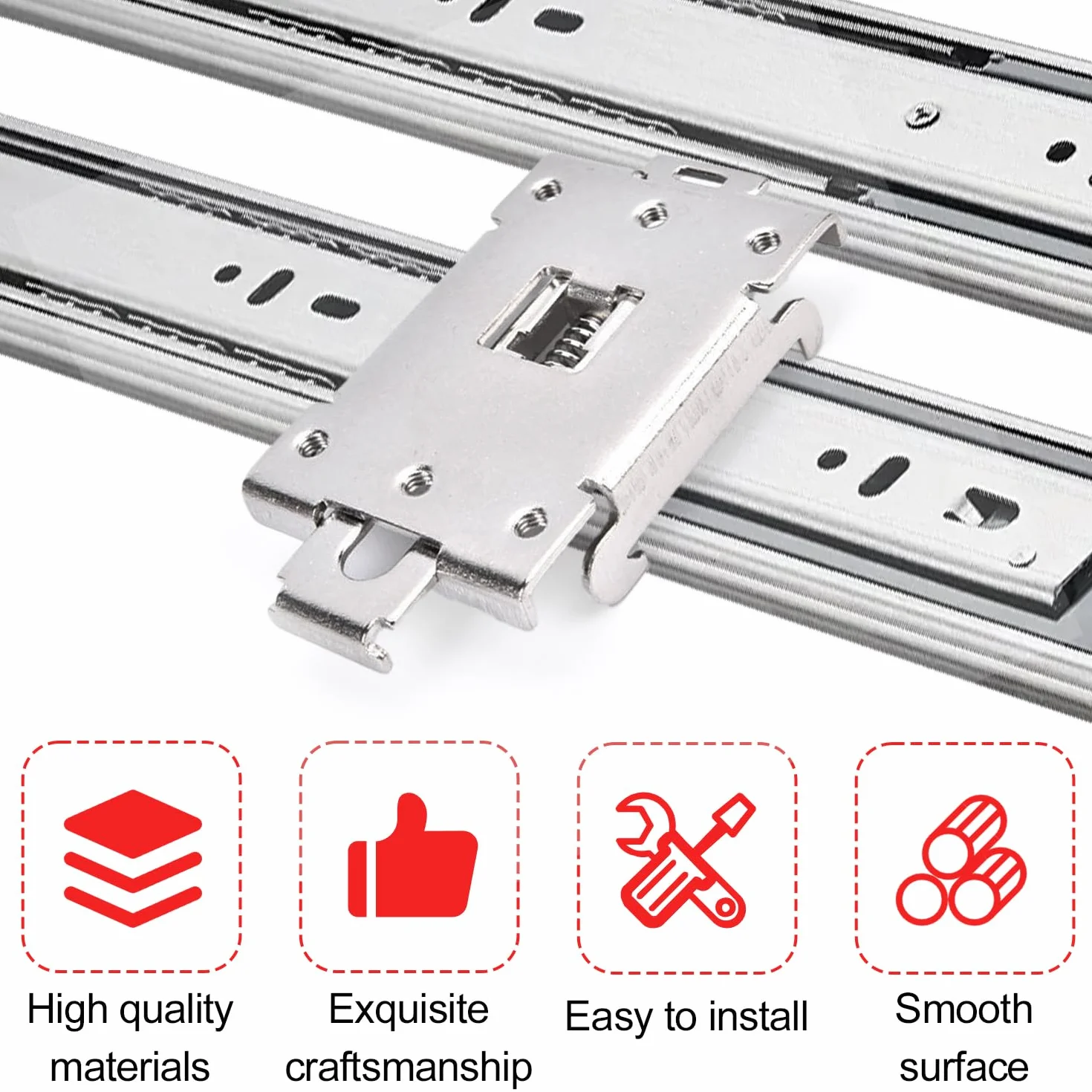 4 Piezas Pinza de Sujeción para Relé de Estado Sólido, Con Tornillos de Fijación, Proporciona una Sujeción Estable, Adecuada para Adaptador de Carril DIN de 35 mm (tamaño uniforme)
