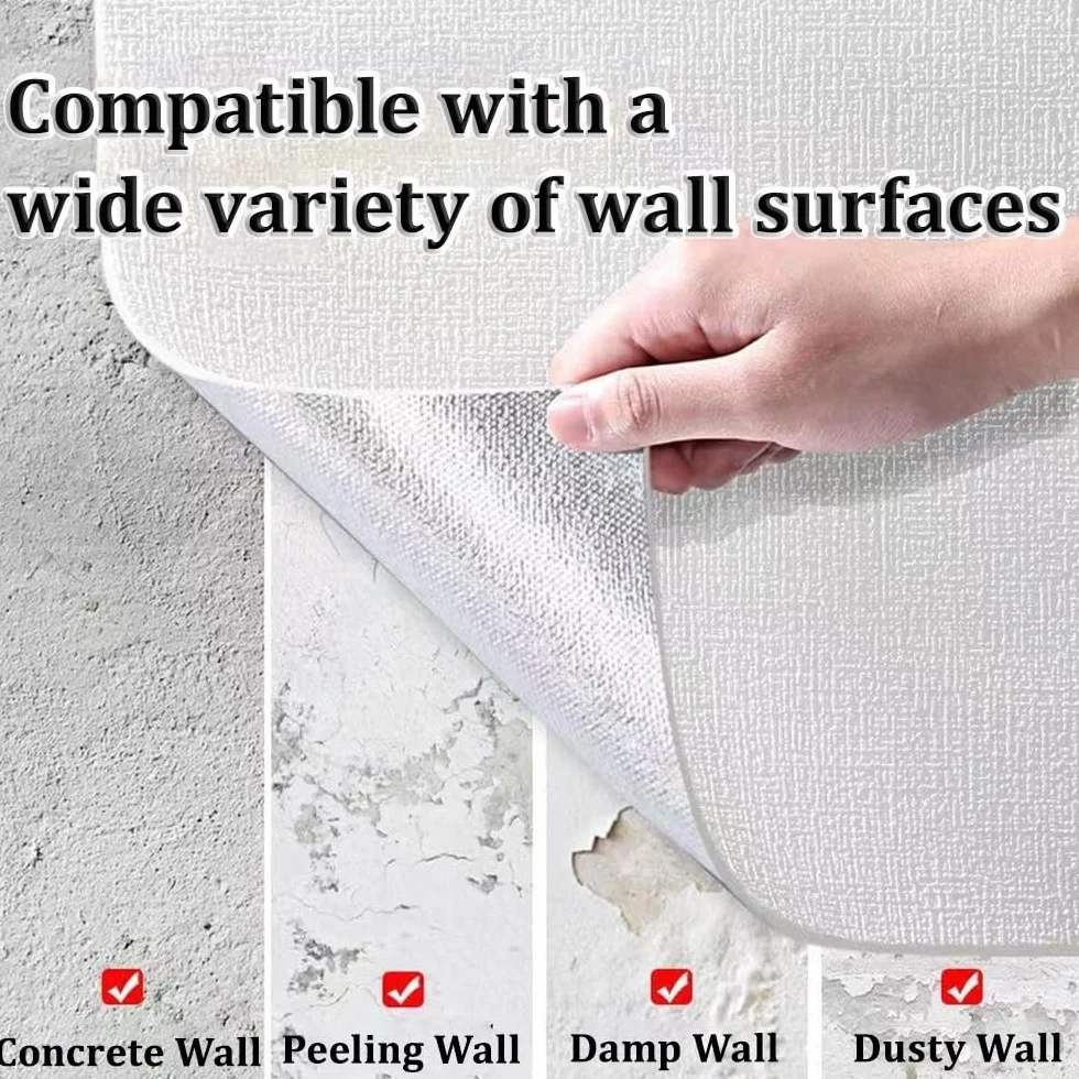 WYWY Paneles de Techo Autoadhesivos de Poliestireno - Resistentes a Grietas y Fáciles de Cortar, para Baño, Cocina y Hogar(White,50x10m)