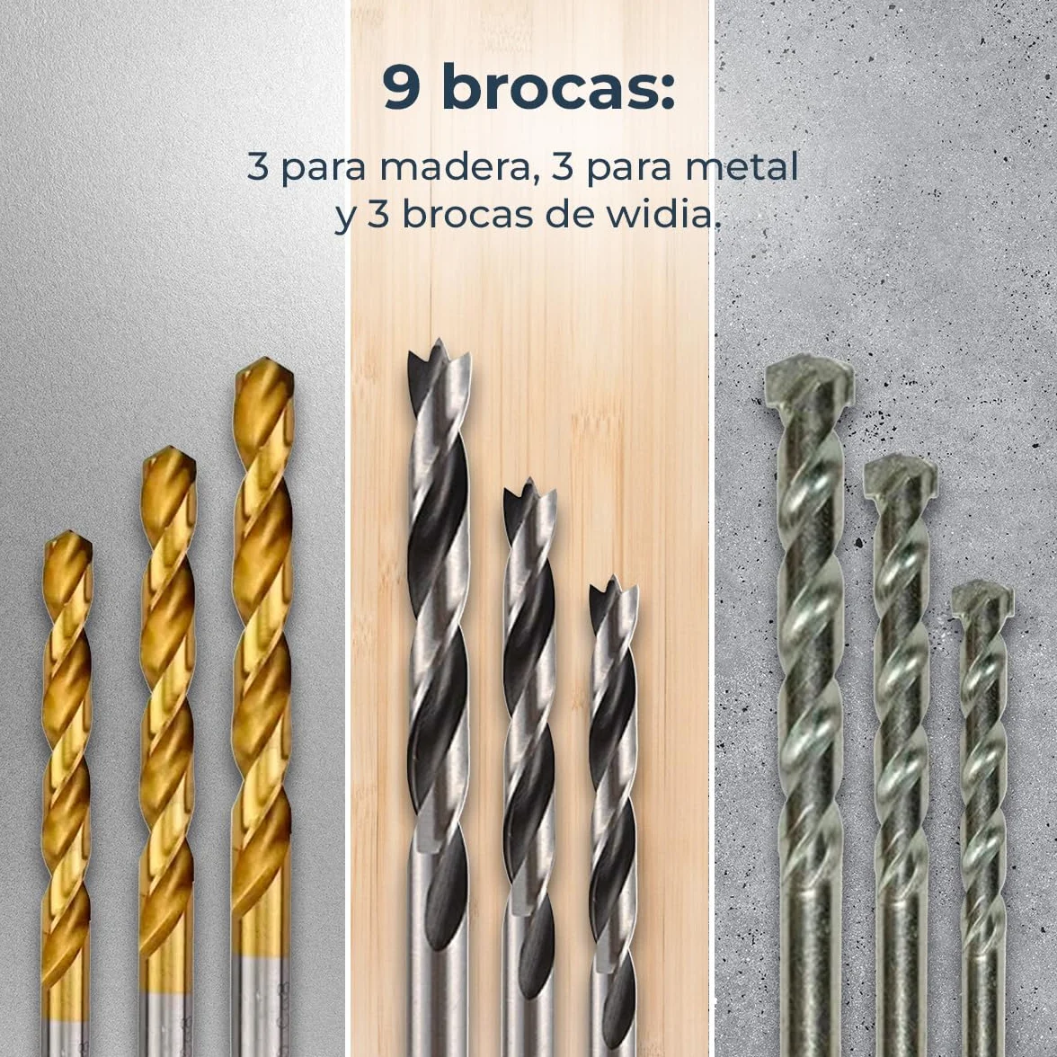Cecotec Taladro Eléctrico Percutor PowerDrill 850 EasyAdjust. 850W, 46000 impactos por minuto, 4800 rpm, Cable extralargo 3m, Mandril portabrocas sin llave 13mm diámetro, Totalmente equipado