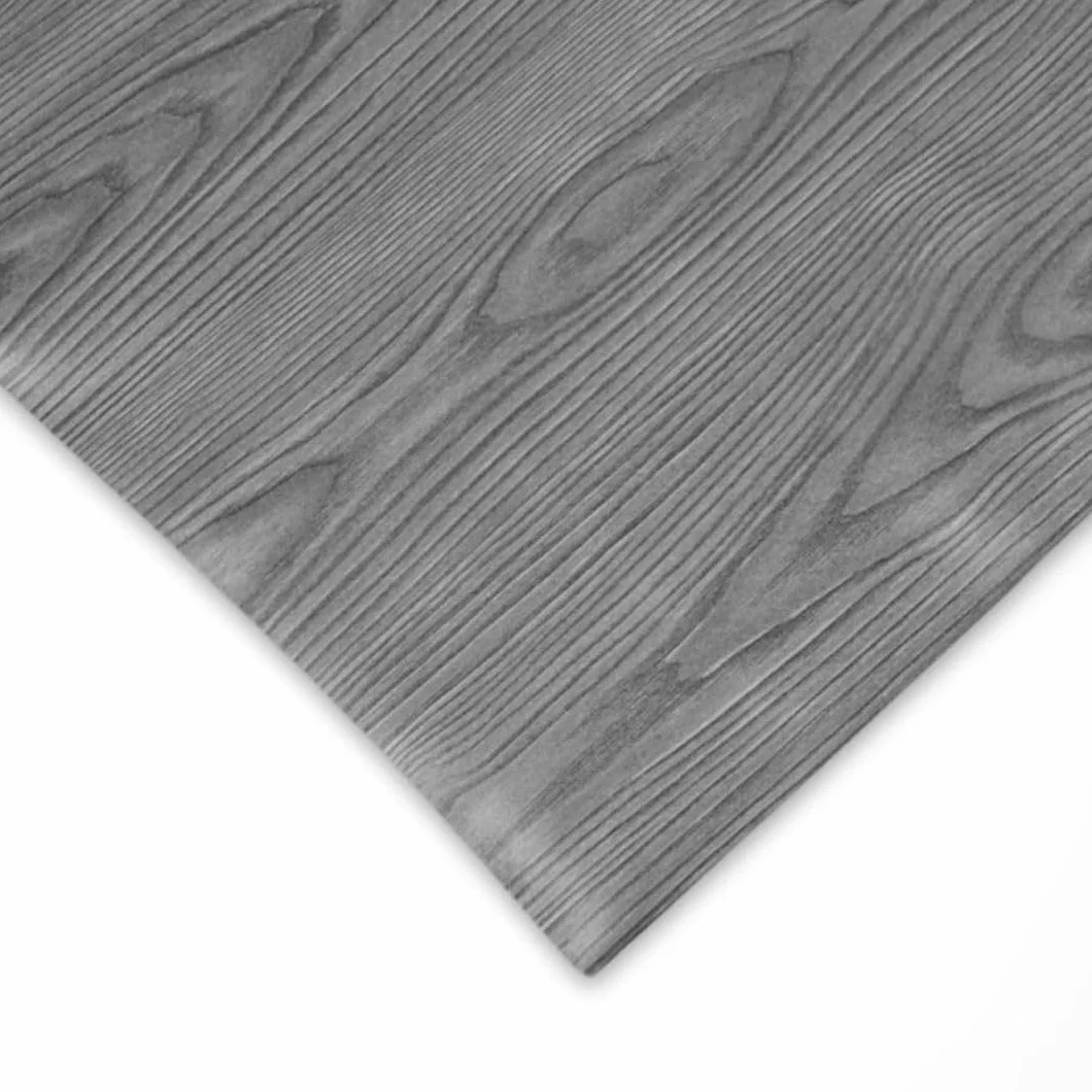 Suelo de Vinilo Para Instalar en Rollo | Suelo PVC Decorativo Hogar, Cocina, Baño, Salón | Suelo Efecto Madera | Suelo PVC Roble Gris Antracita Estriado (140_X_900_CM)
