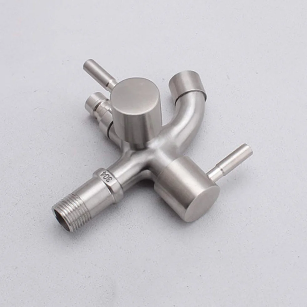 Yardwe Grifo Doble Salida Inoxidable 304 Para Lavadora Y Cocina Con Control Independiente Del Flujo Compatible Con La Mayoría De Mangueras Instalación Fácil Para Hogar Y Lavadero