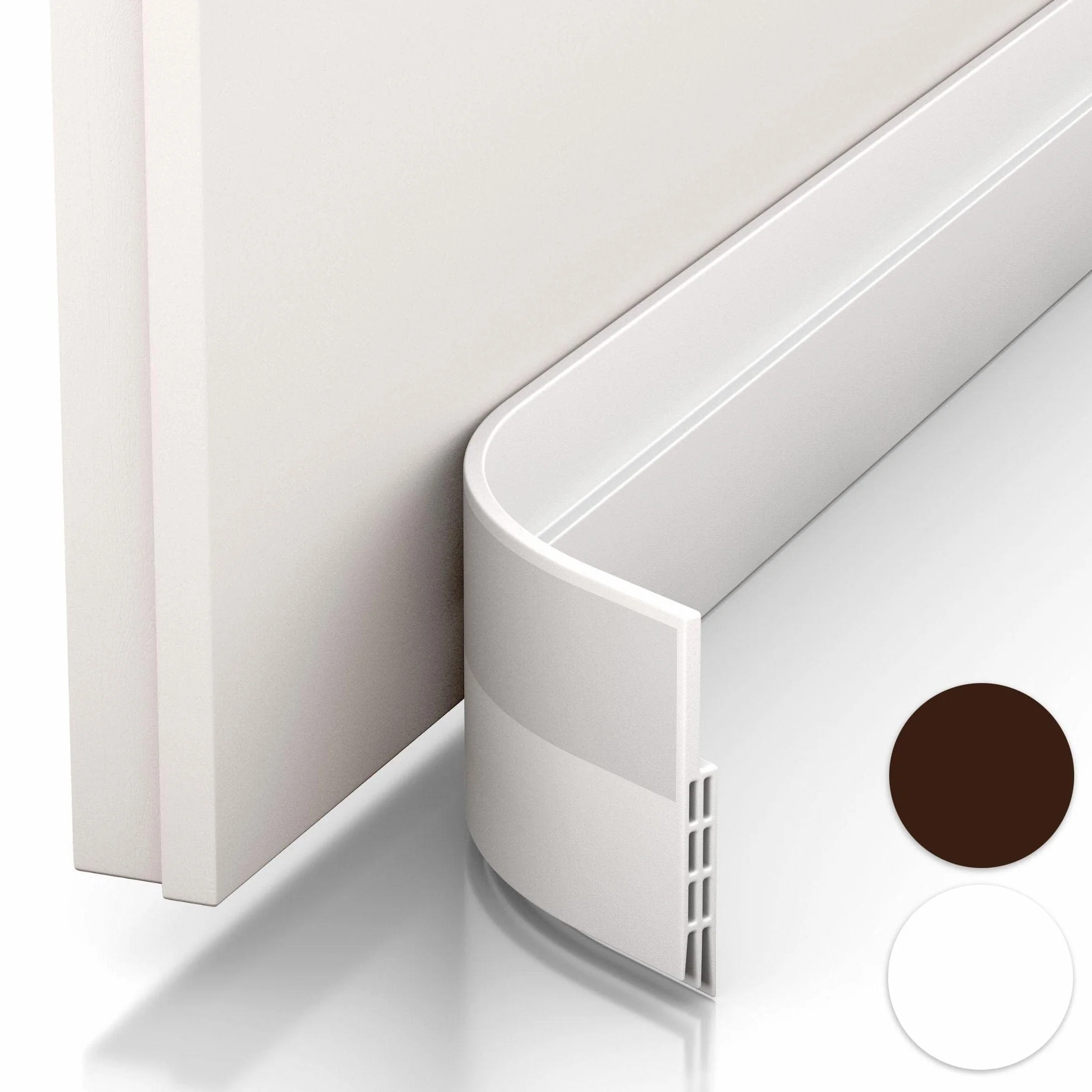 Vellure® Burlete puerta entrada contra corrientes de aire - NUEVO burlete puerta exterior autoadhesivo (rápido y sencillo) Insonorización, protección contra el frío y sellado (1x blanco)