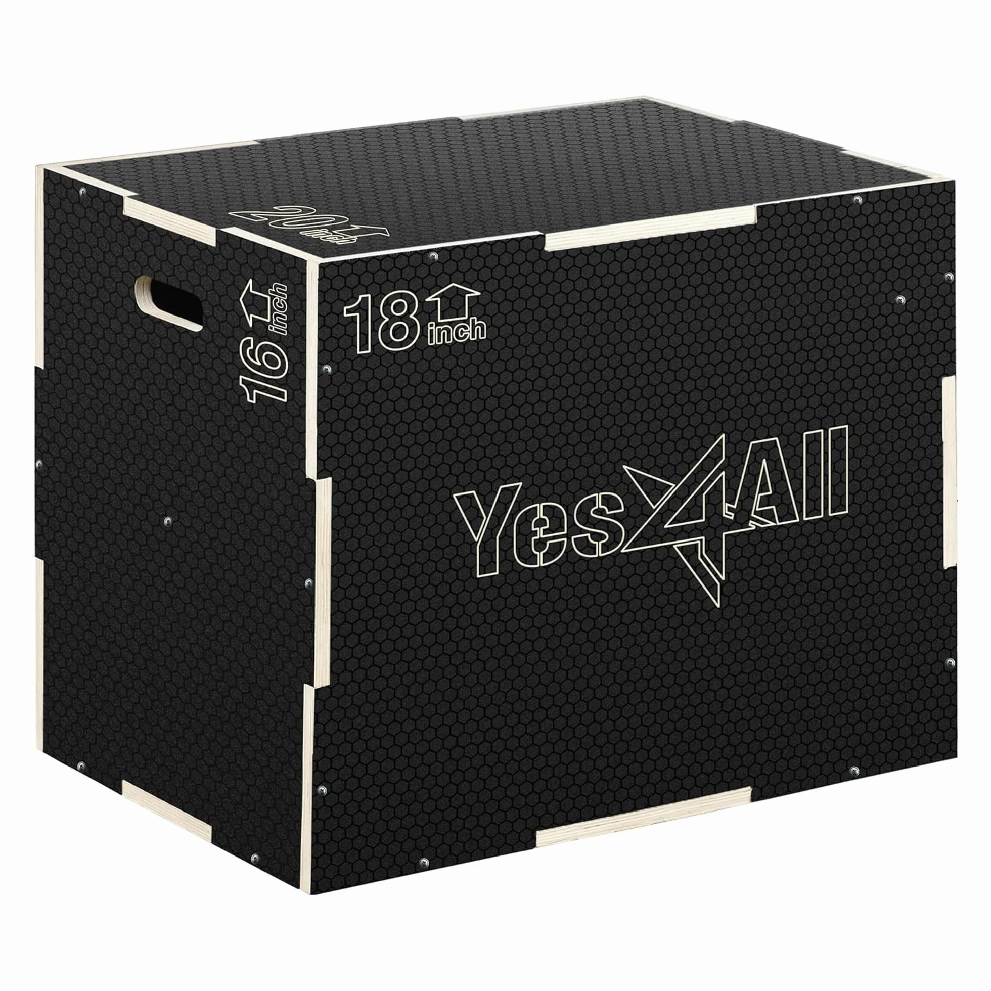 Yes4All 3 en 1 caja de madera de Plyo, plataforma de la caja pliométrica para el entrenamiento del salto, cajas del salto para el ejercicio casero del gym y el entrenamiento al aire libre