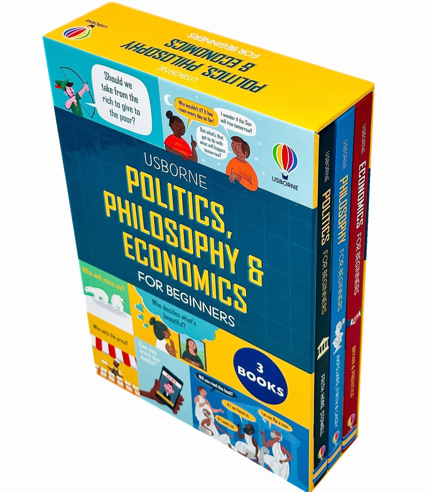 Usborne For Beginners 3 Books Collection Box Set Politics Philosophy Economics