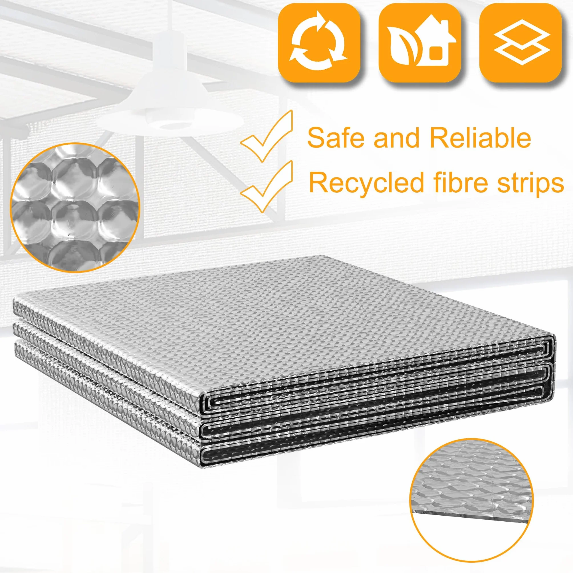 FIVMEN Lámina aislante de 1 x 30 m, lámina reflectante para calefacción, 3-4 mm, doble aluminio, lámina aislante reflectante para radiadores, suelo, pared, techo, ventana