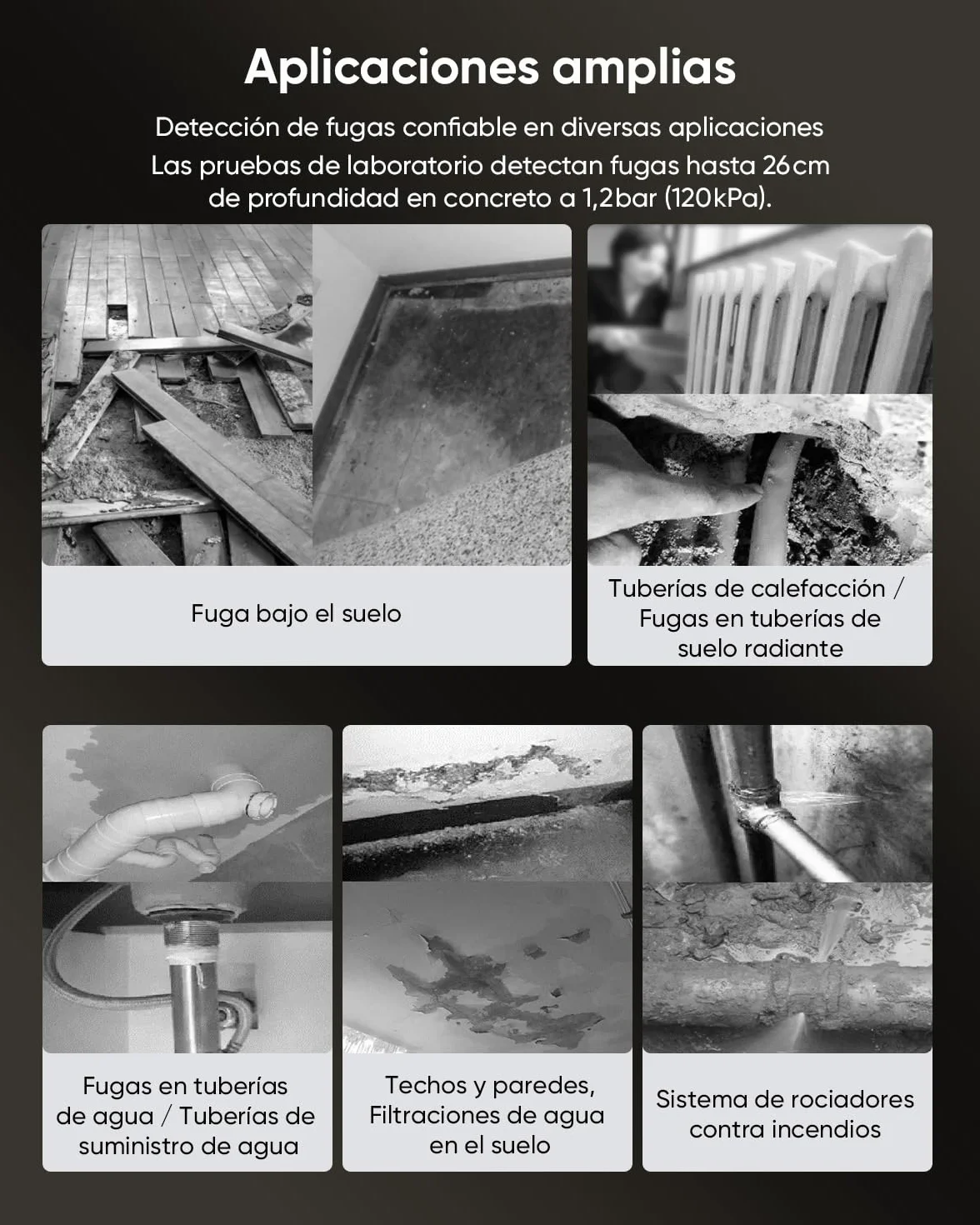 HIKMICRO AD21S Detector acústico de Fugas de Agua – Herramienta Profesional para detección de Fugas en tuberías subterráneas y en Interiores, con Auriculares y Estuche de Almacenamiento