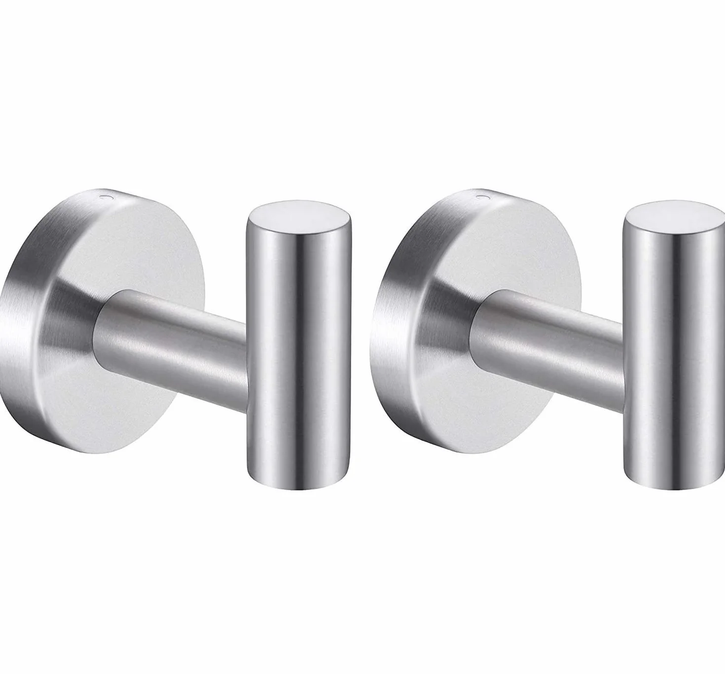 YUET 2 Piezas de Toalla Gancho Colgador Toalleros de Gancho para Baño de Pared de SUS 304 Acero Inoxidable Percha Perchero para Colgar para Sombrero Ropa Abrigo Albornoz Cocina (Plata cepillada)