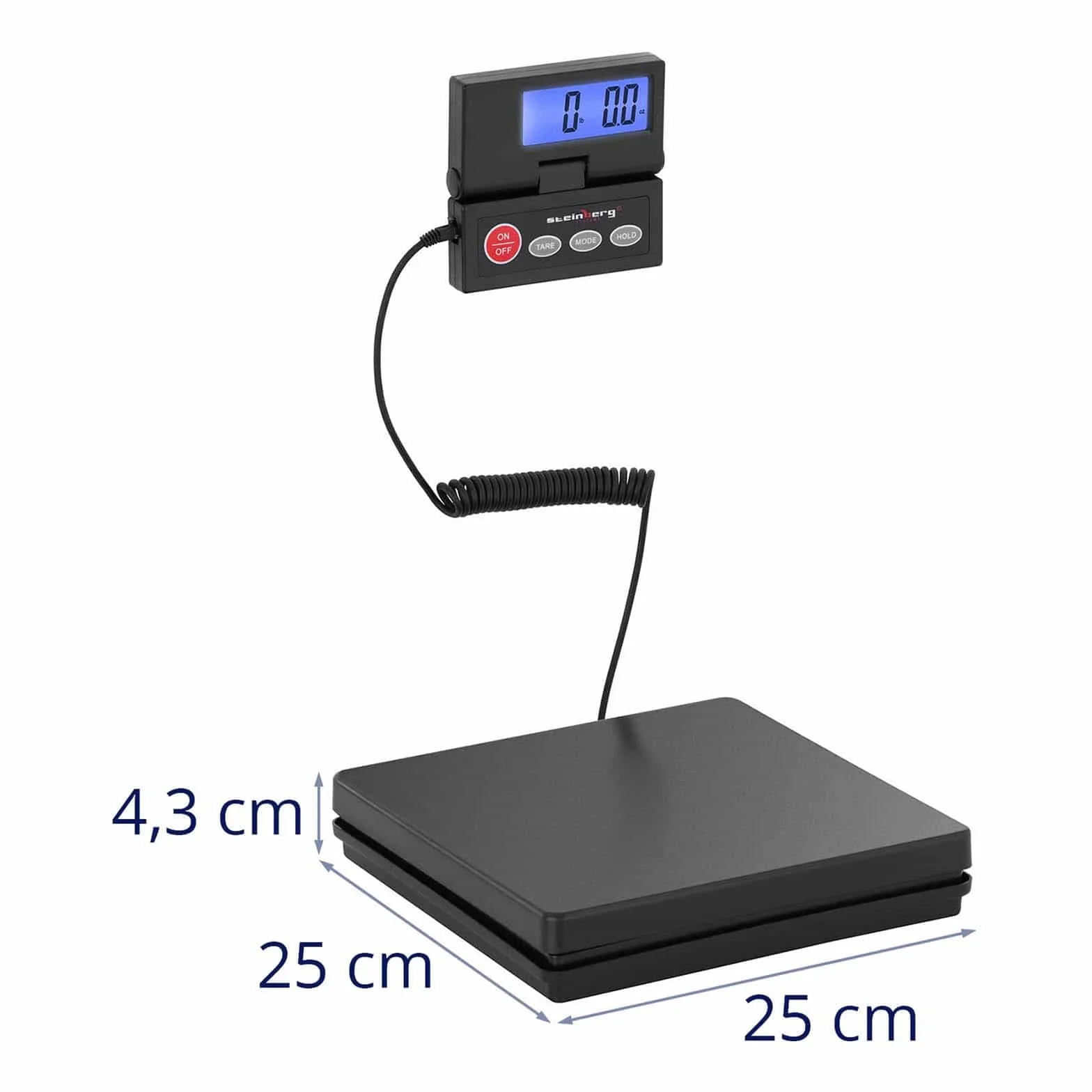 Steinberg Systems SBS-PT-40/1 Báscula para paquetería digital 40 kg 1 g LCD externo